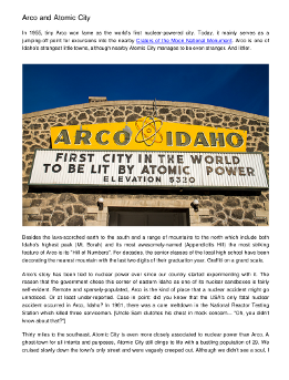 Idaho Travel Book Sample Page