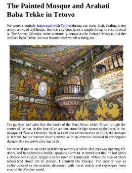 Macedonia Travel Guide Sample Page