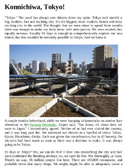 Tokyo Guide Sample Page