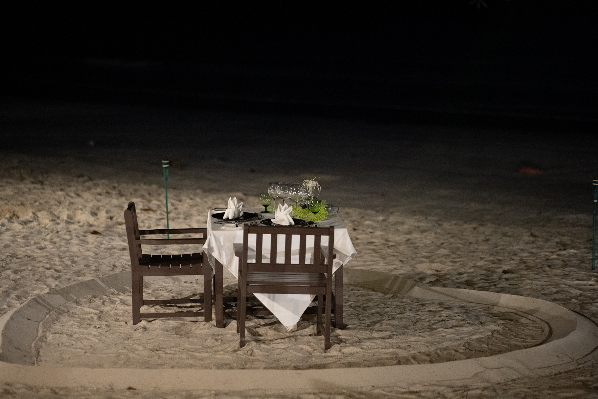 Dinner on the beach at Pangkor Laut