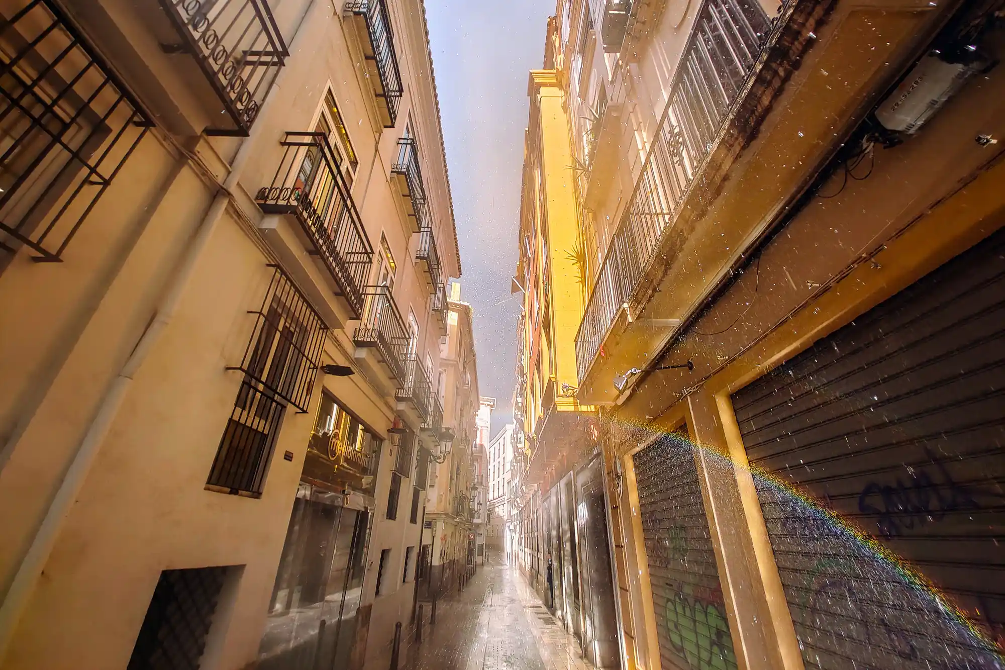 Scenes from Post-Lockdown Valencia, 2021 3 Rainbow Rain in Valencia, Spain