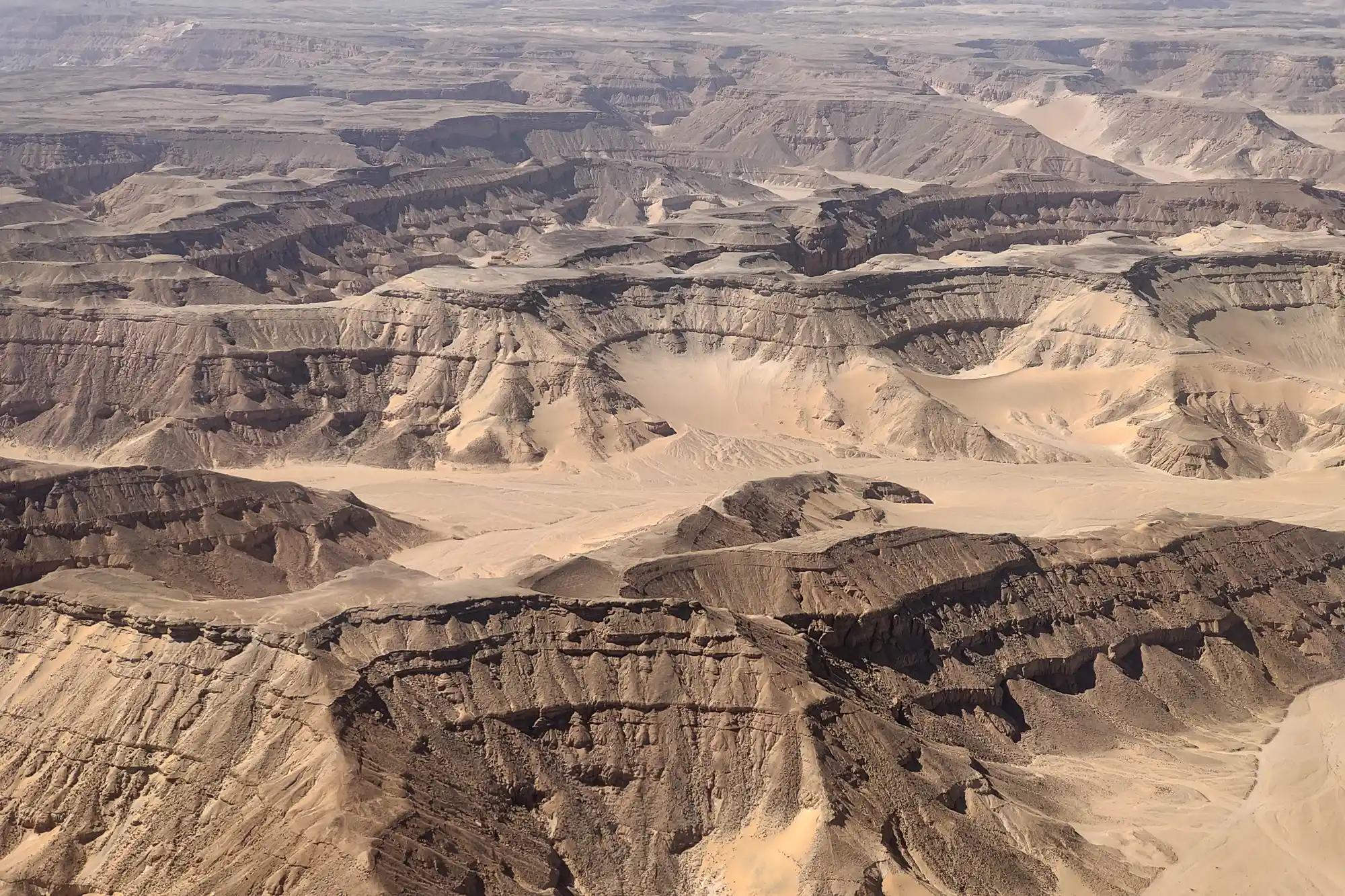 Western Egypt Desert - Flight from Athens to Luxor