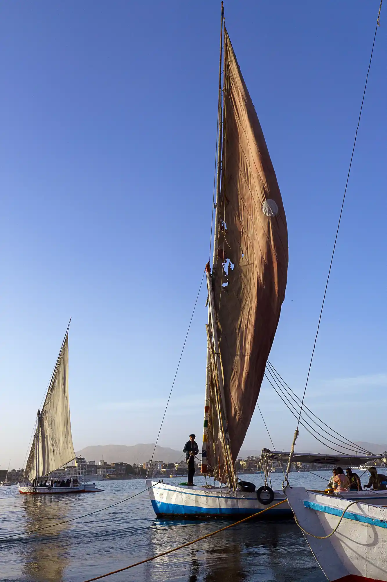 Ripped sail of a Felucca