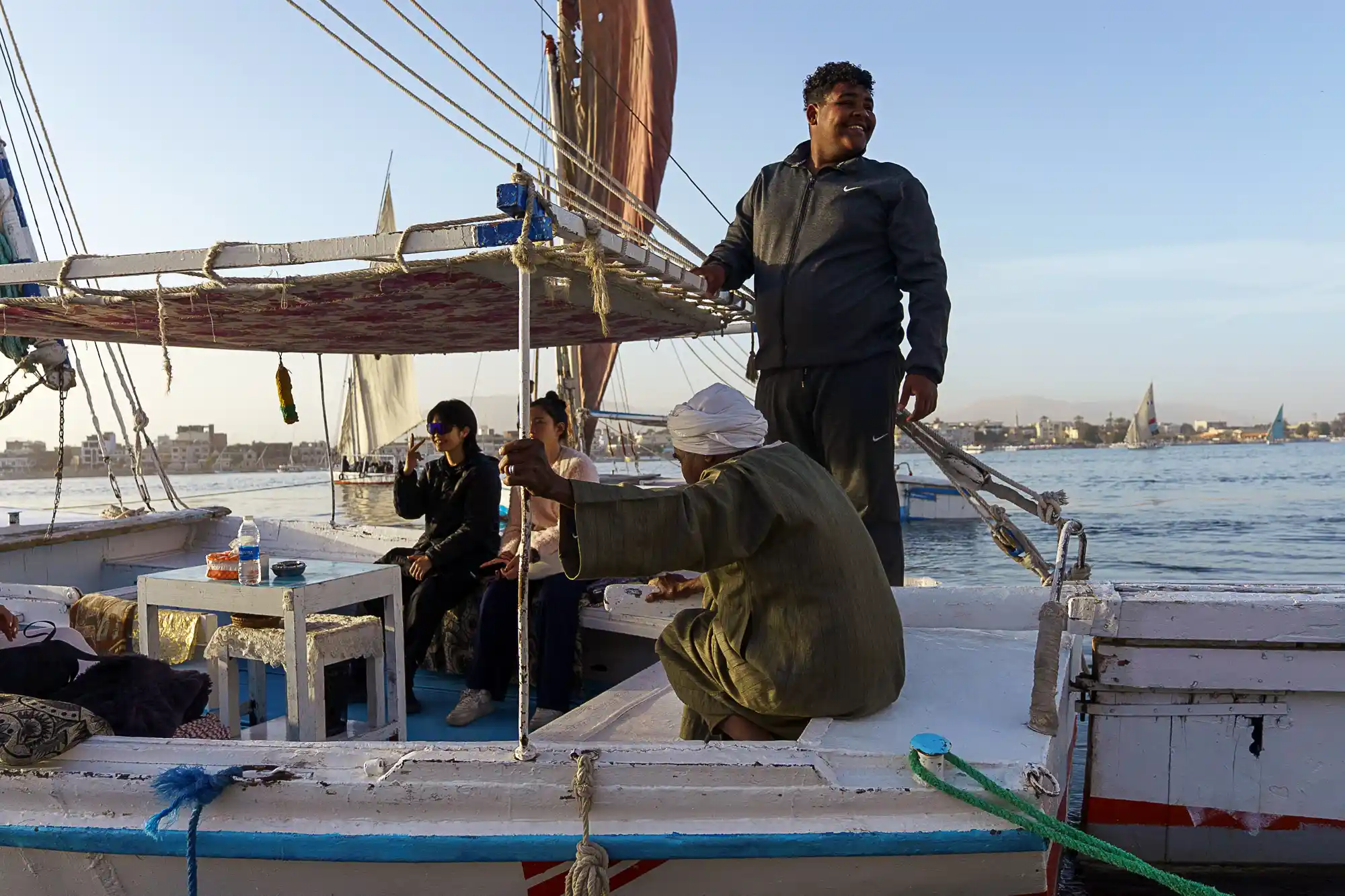 View of the Nile from a felucca