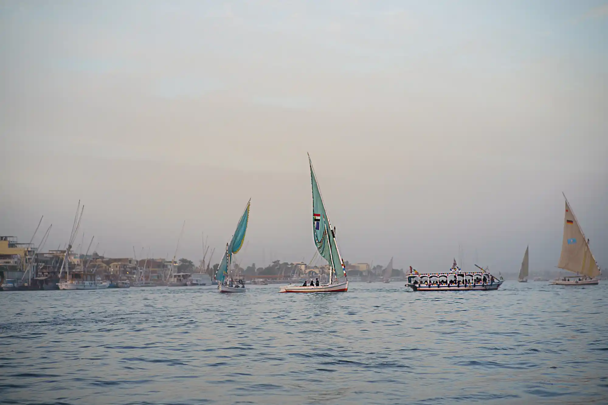 Crossing the nile on a boat