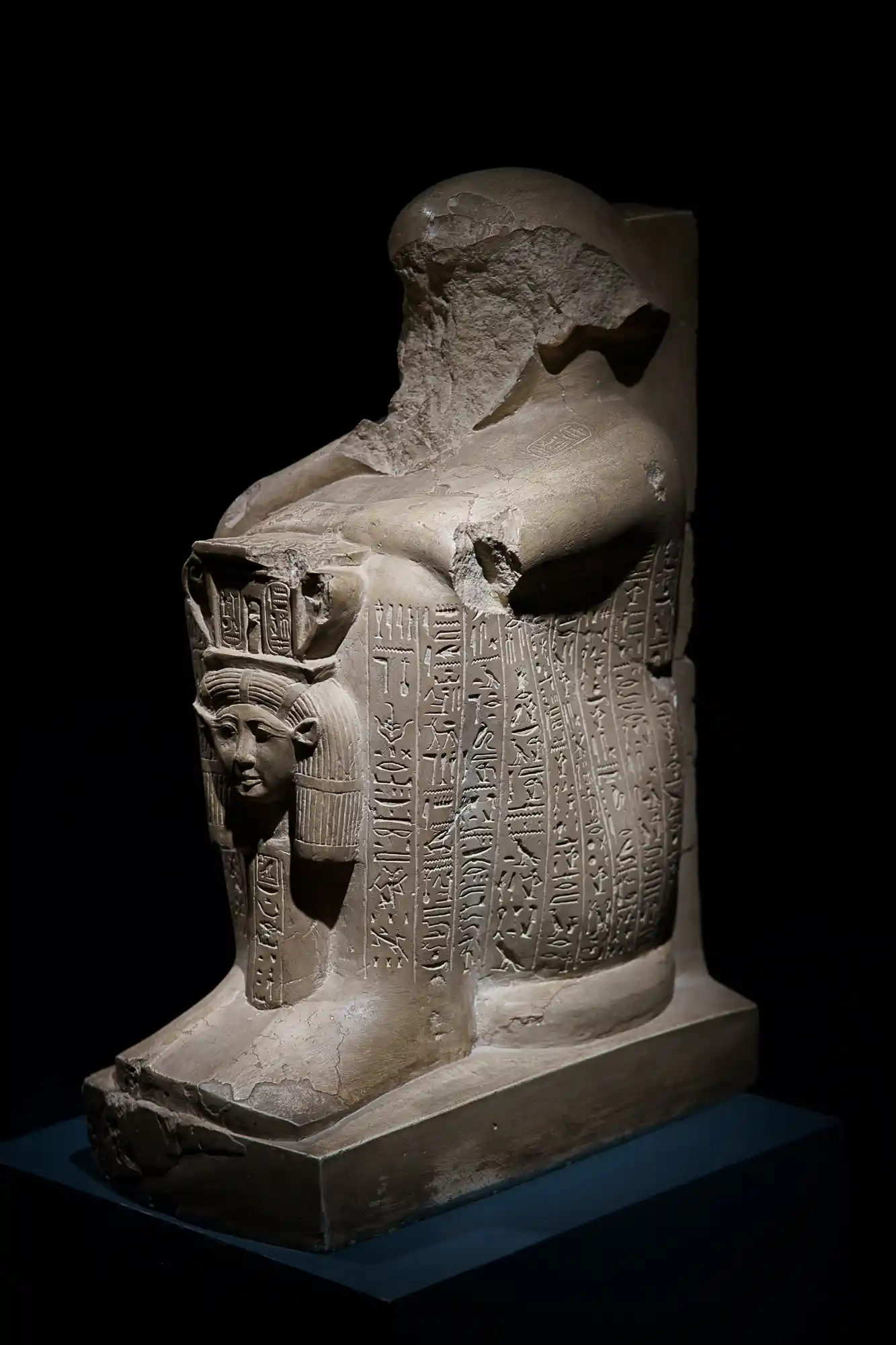 Ancient Egyptian statue at the Luxor Museum