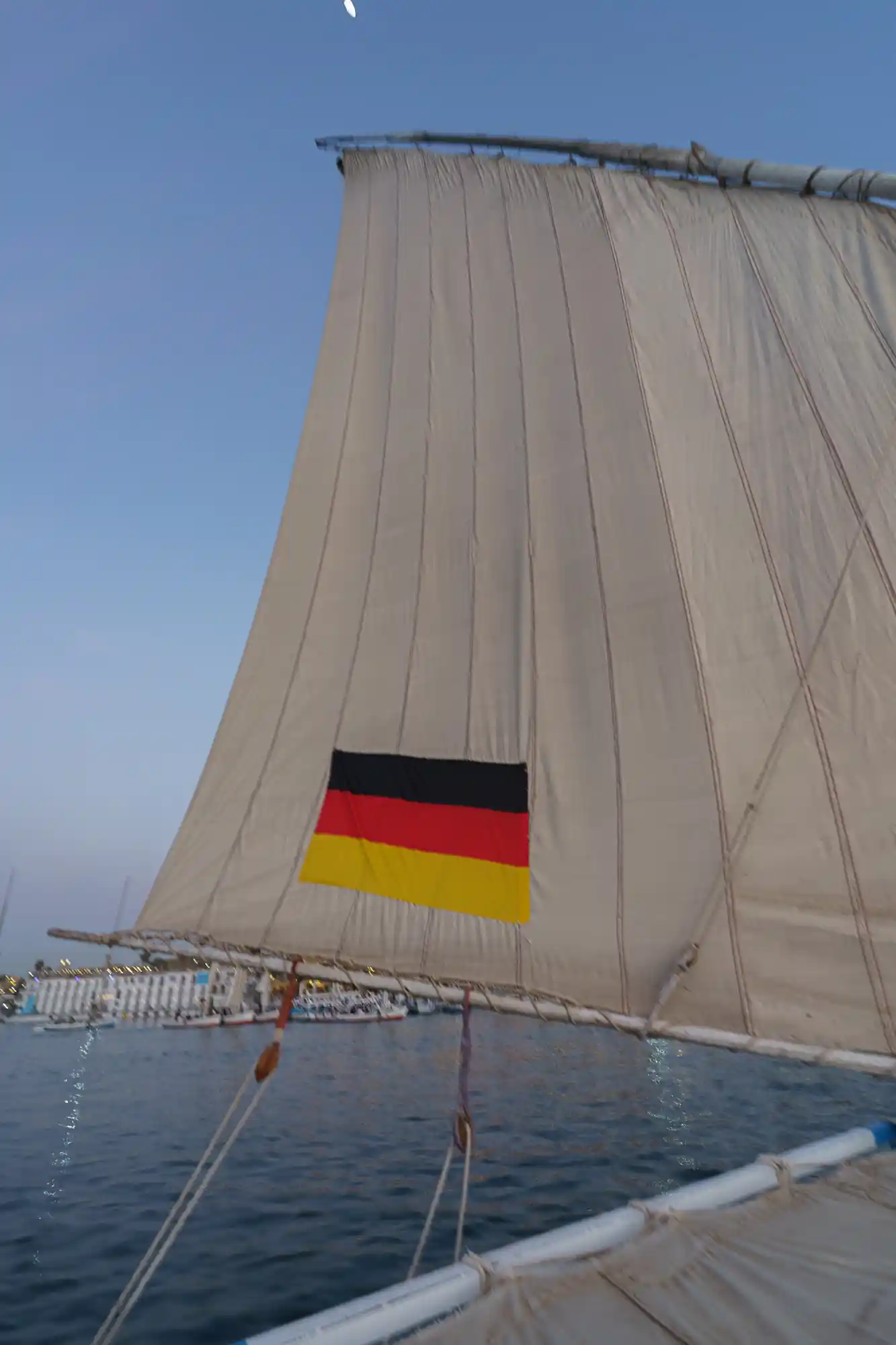 Traditional felucca sailboat on the Nile
