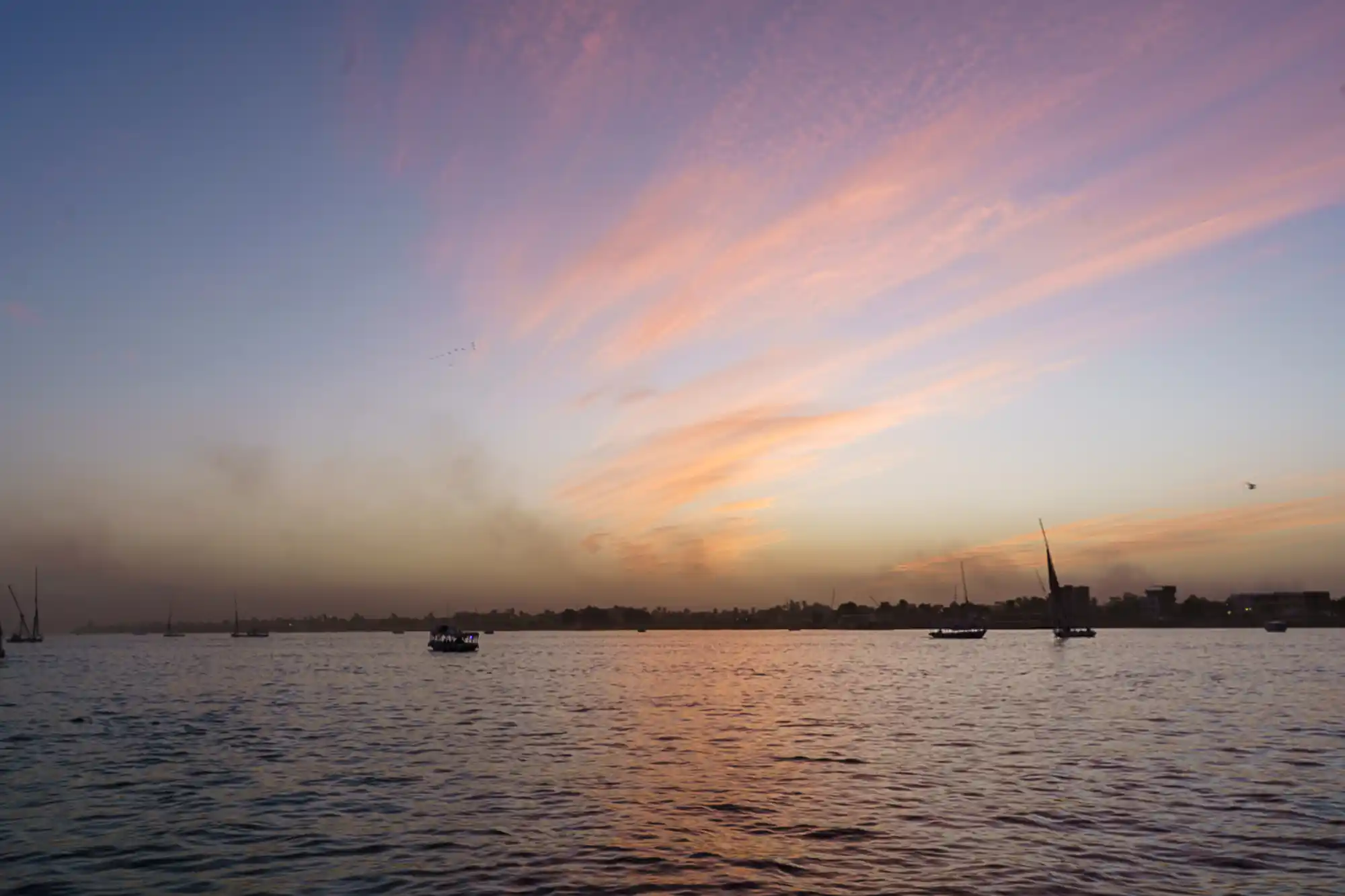 View of the Nile from a felucca