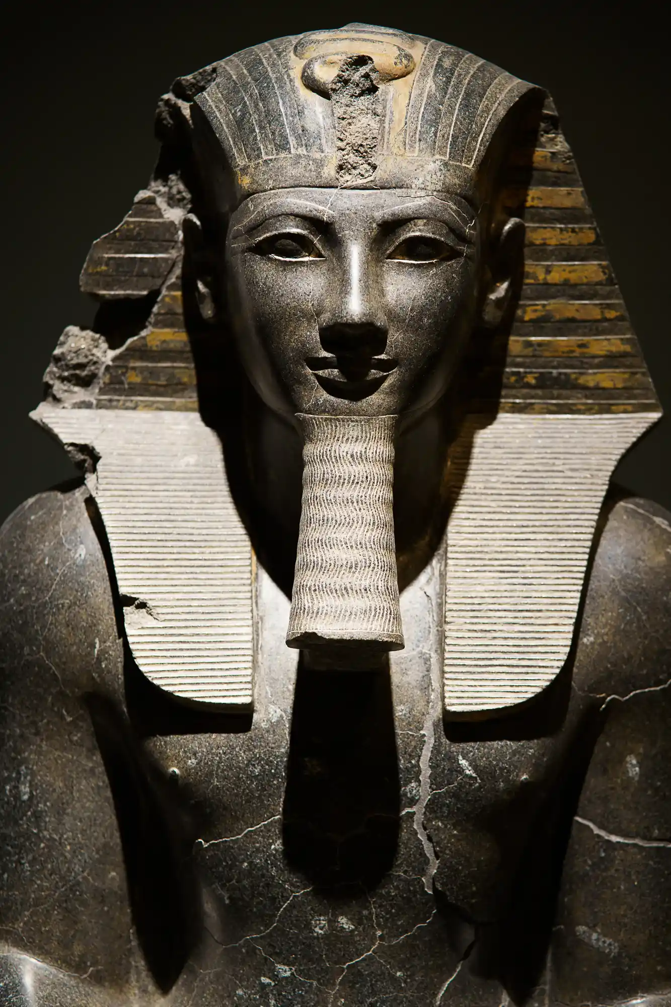 Ancient sculpture inside the Luxor Museum