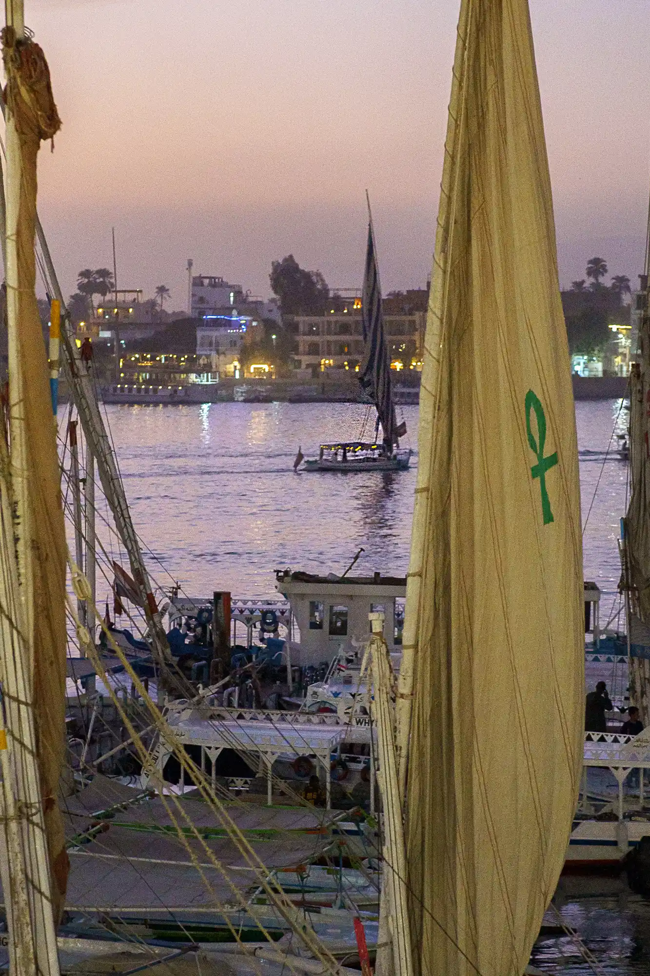 The Nile River, seen from a felucca