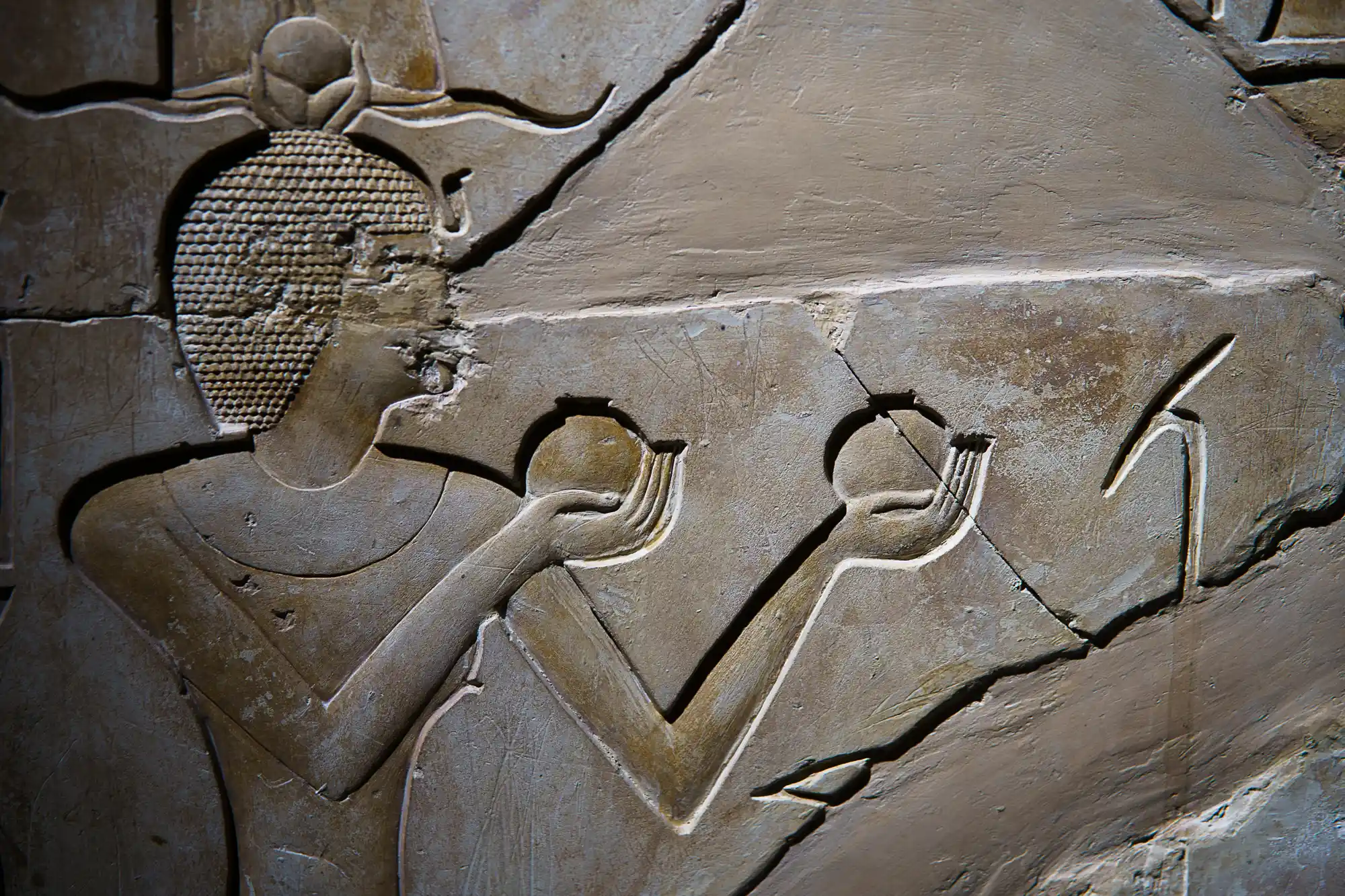 Carved relief inside the Luxor Museum