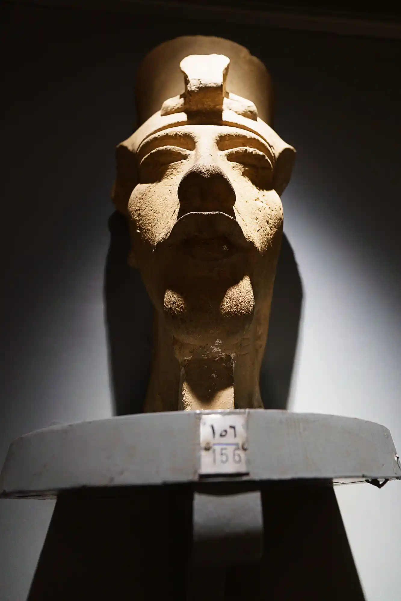 Ancient sculpture inside the Luxor Museum