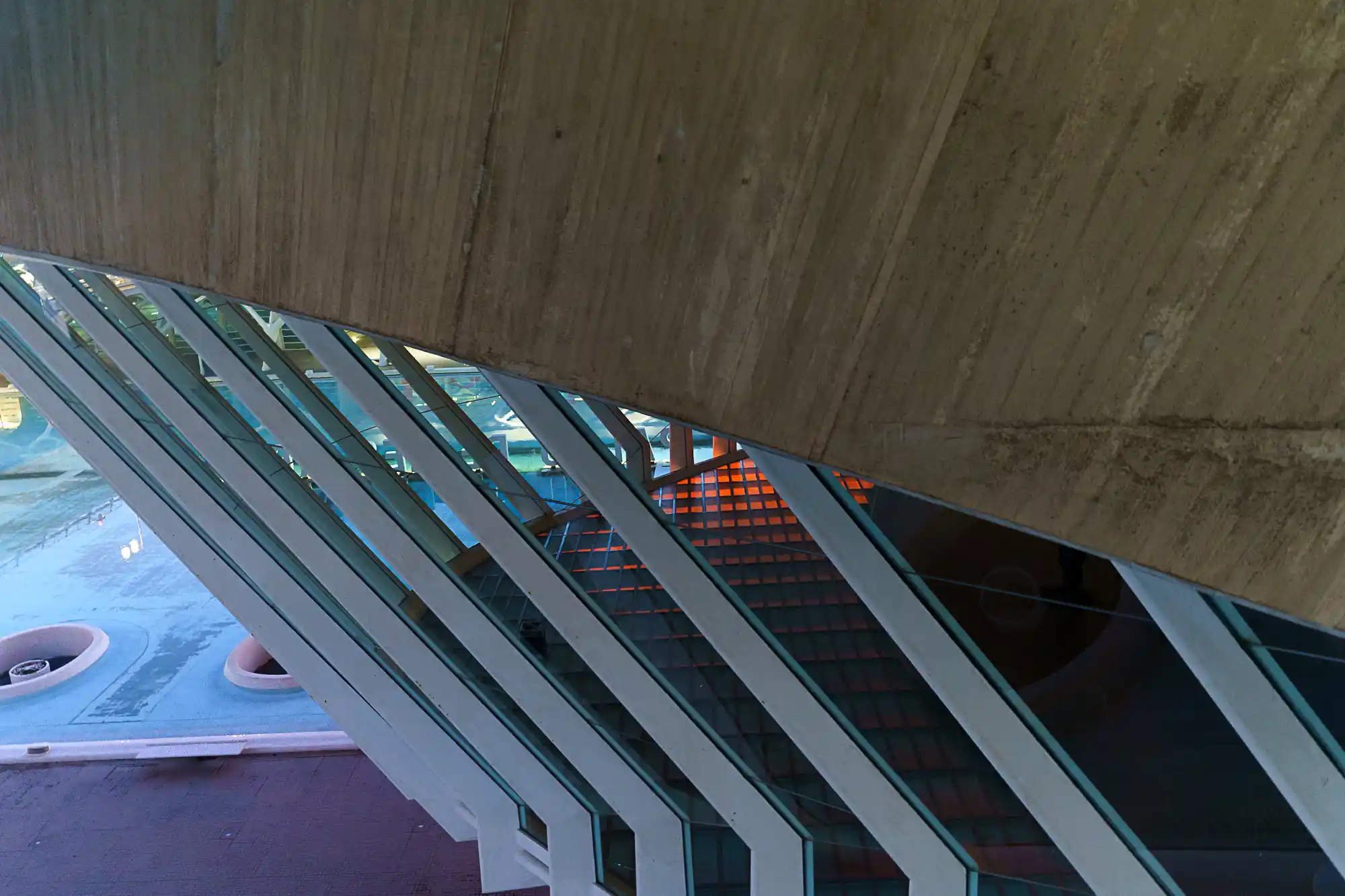 Architectural detail of the Palau de les Arts