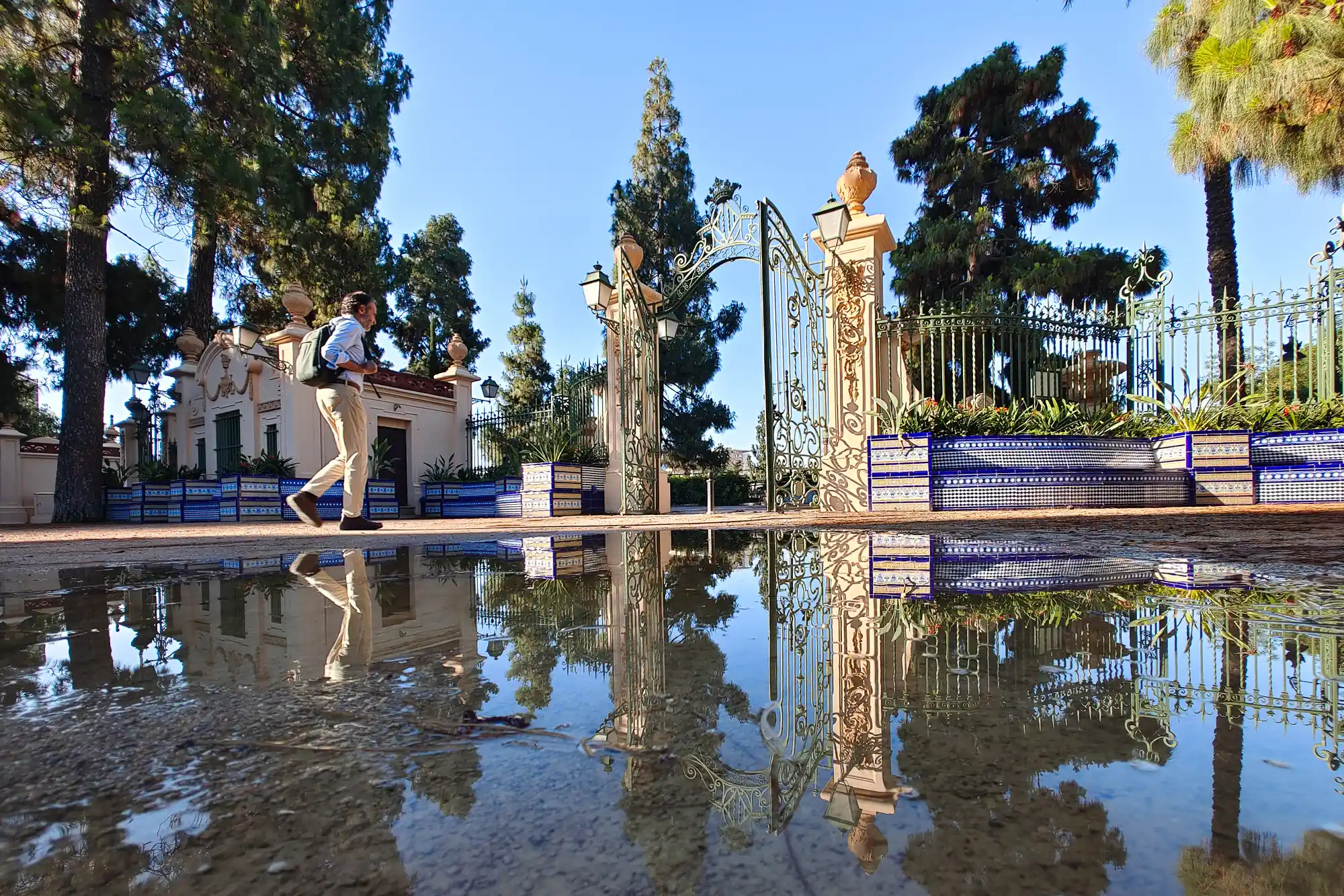 Flooded Viveros Gardens