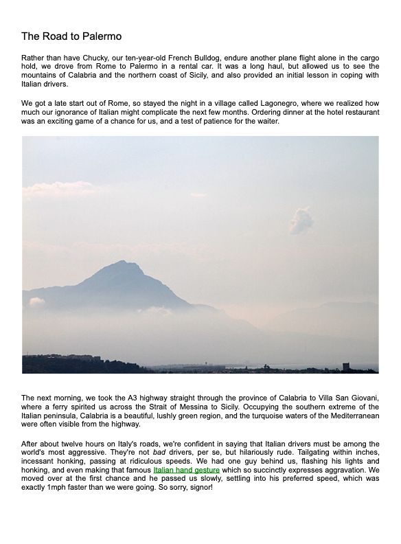 Sample page 1 from Palermo For 91 Days For 91 Days