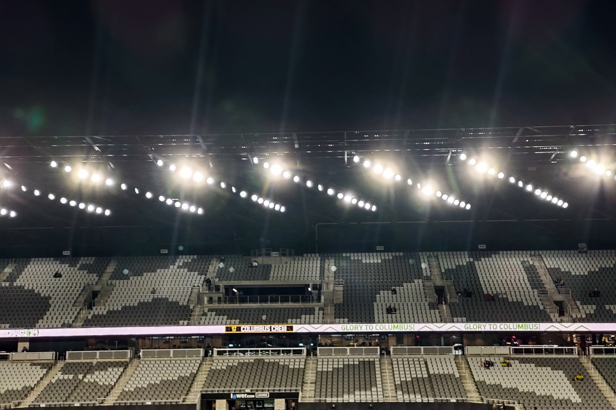 Light setup up The Crew stadium