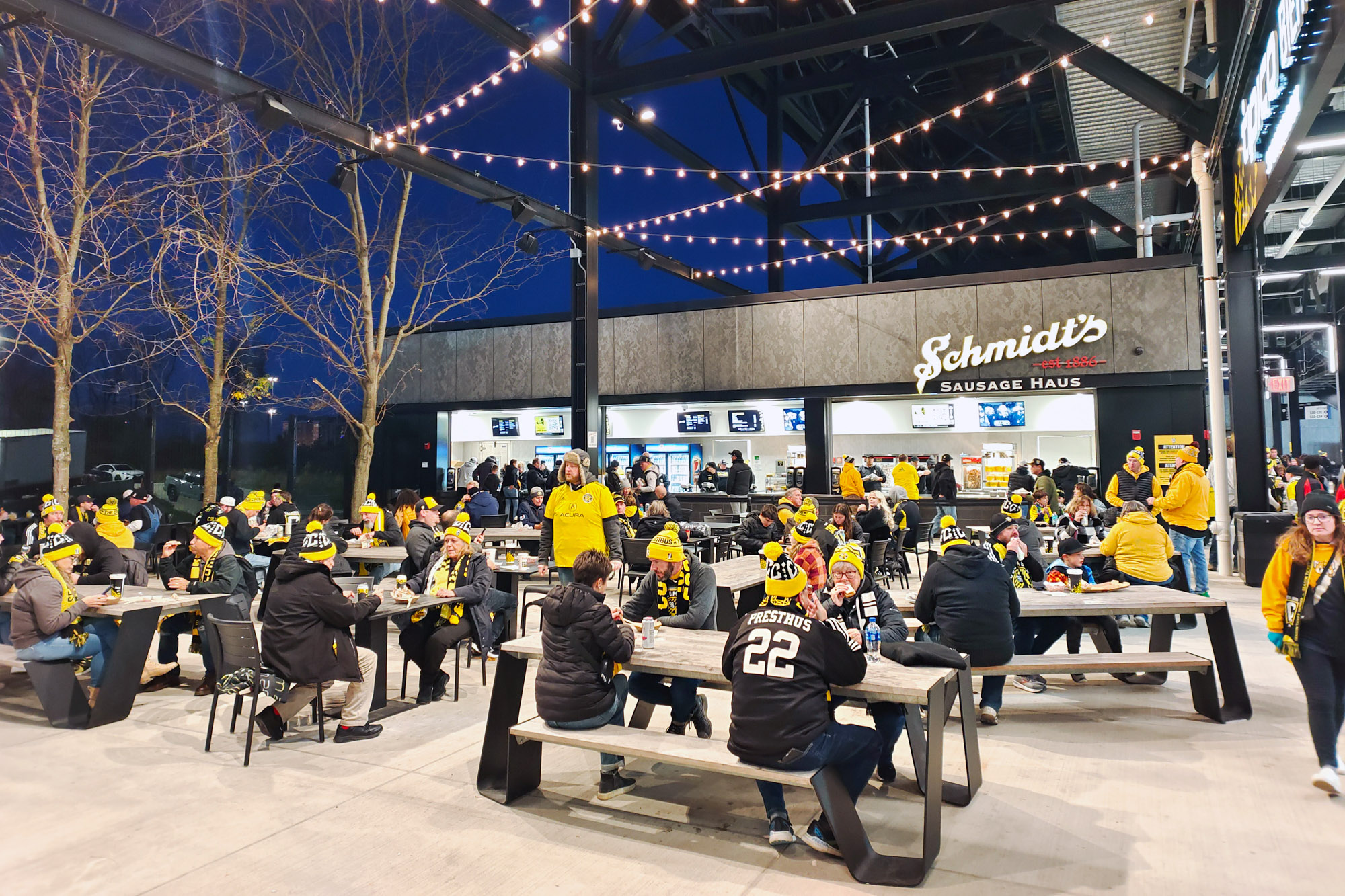Outside eating area Lower.com Field
