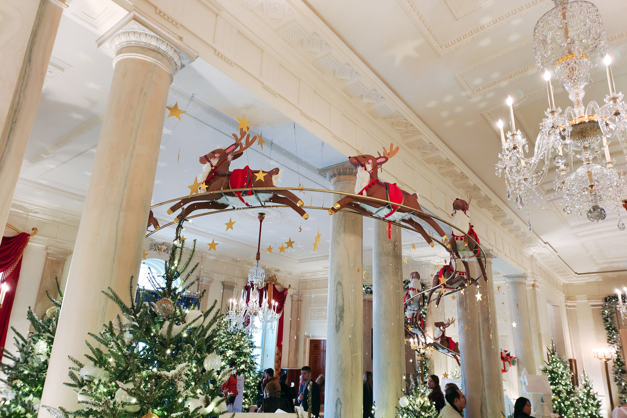 White House Lobby with reindeer