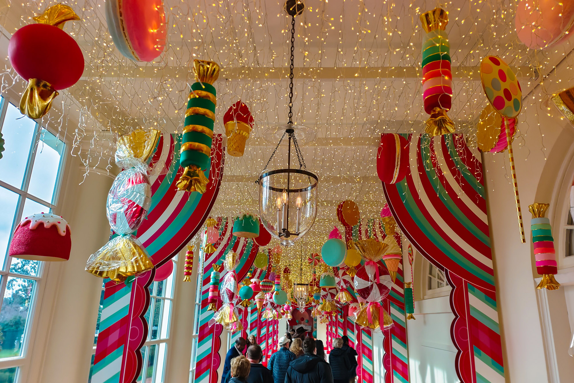 Candy Cane Alley at the White House in Washington DC