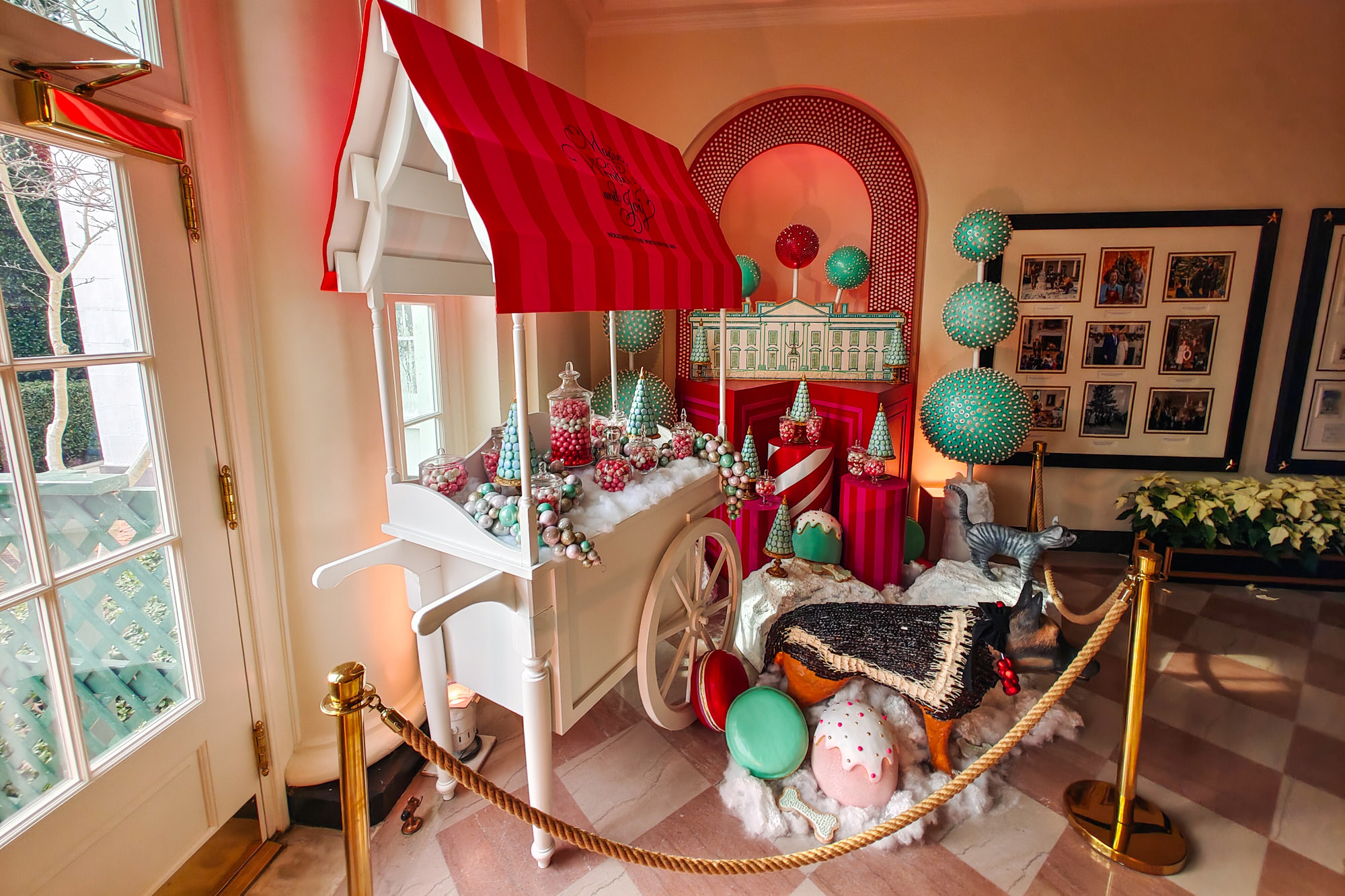 Candy stand at the White House for Christmas