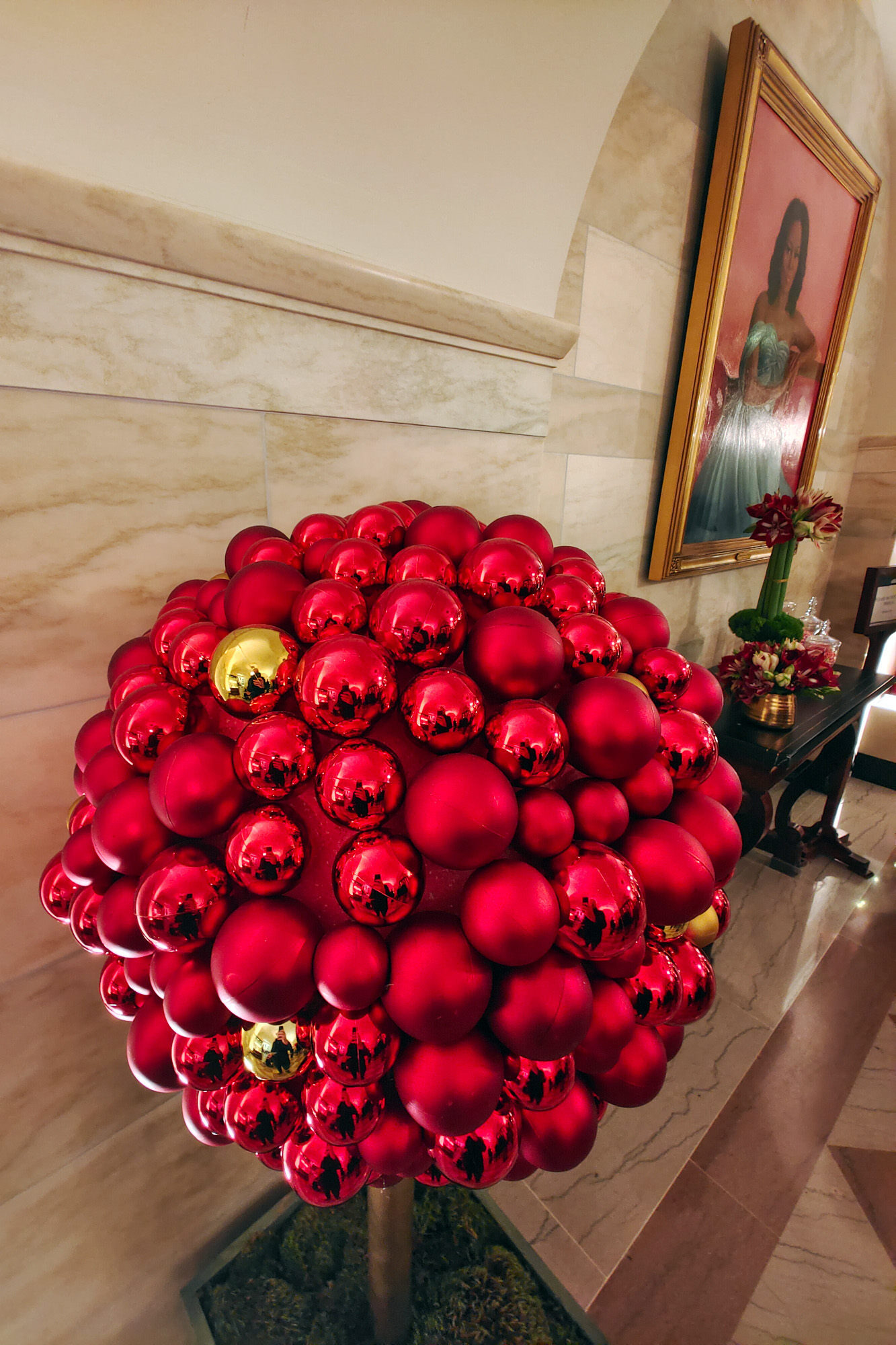 Red Christmas ornament ball