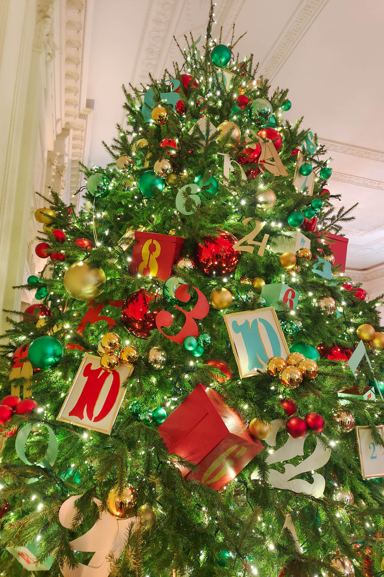 Closeup of a Christmas Tree at the White House