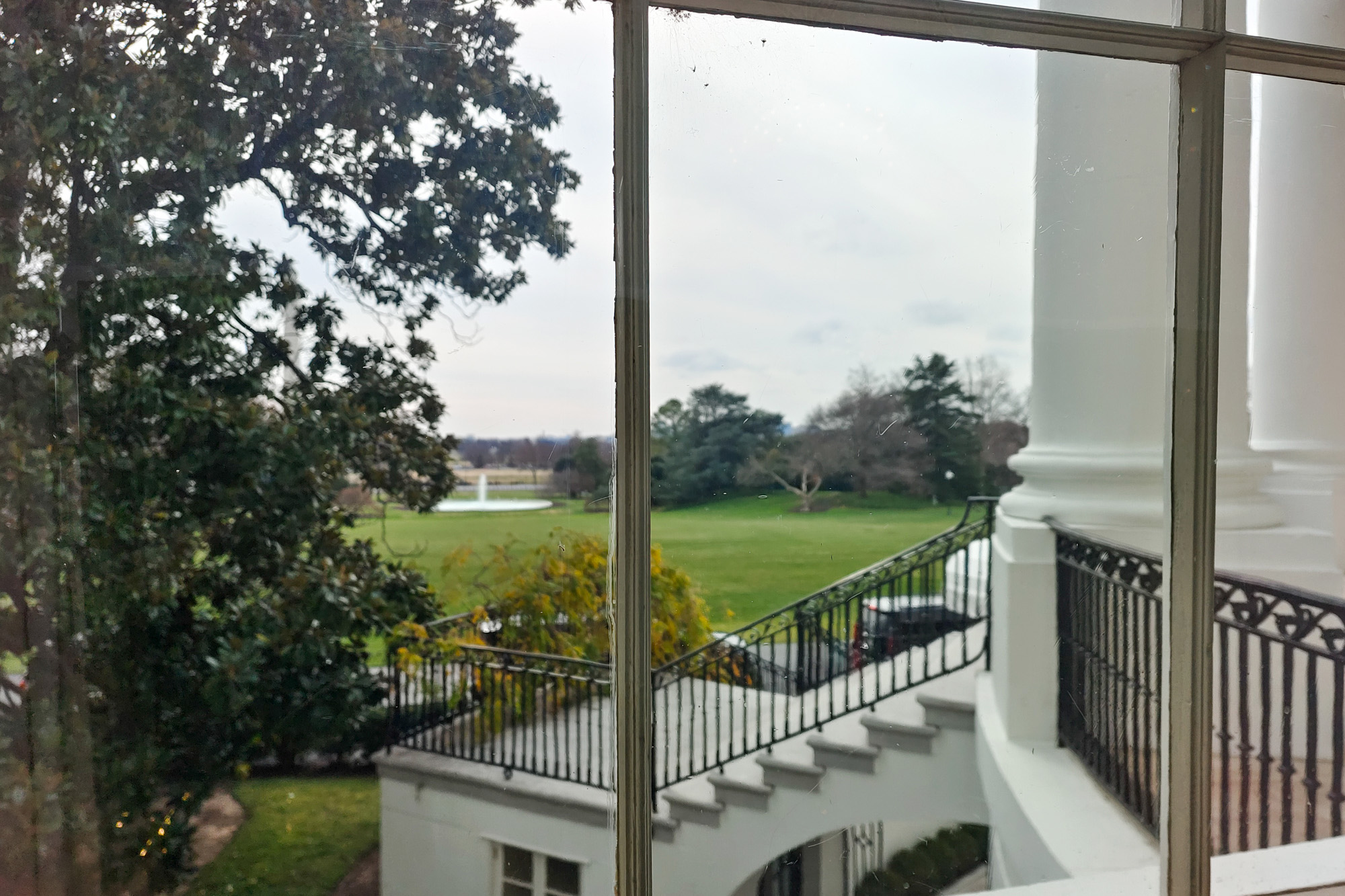 View out to the White House Garden