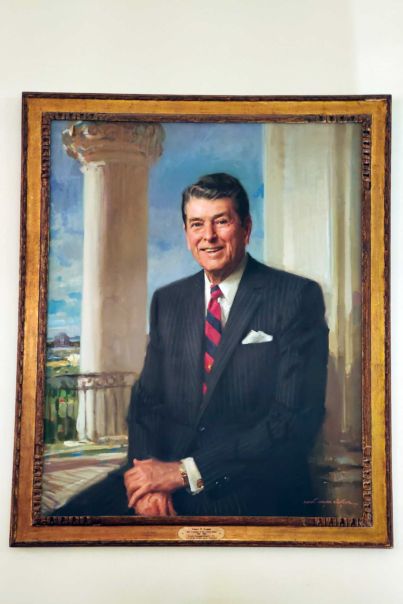 Portrait painting of Ronald Reagan at the White House
