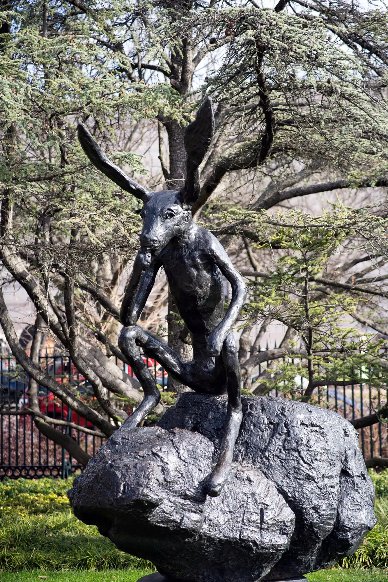 Thinker on a Rock by Barry Flanagan