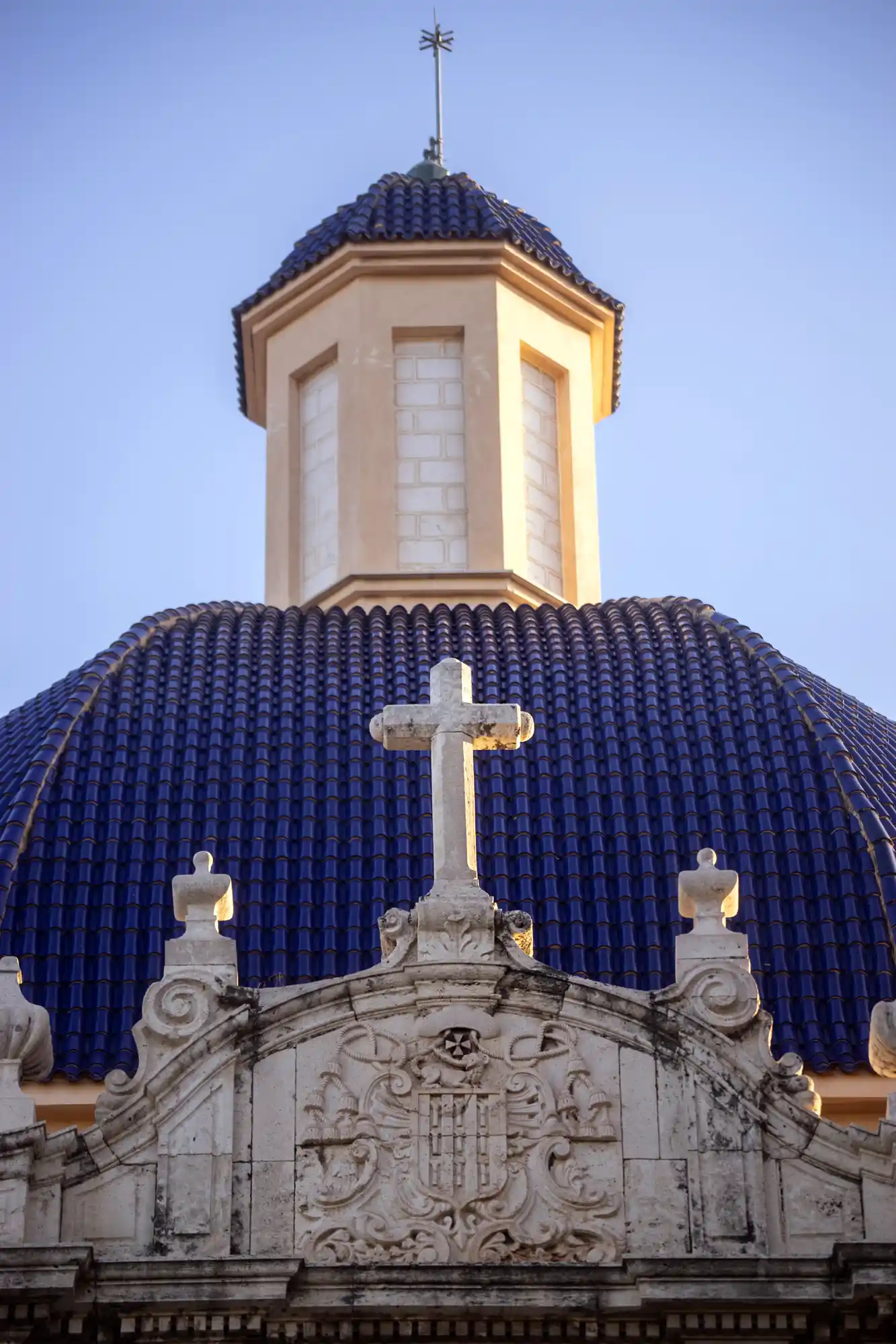 Blue tiled church in Valencia