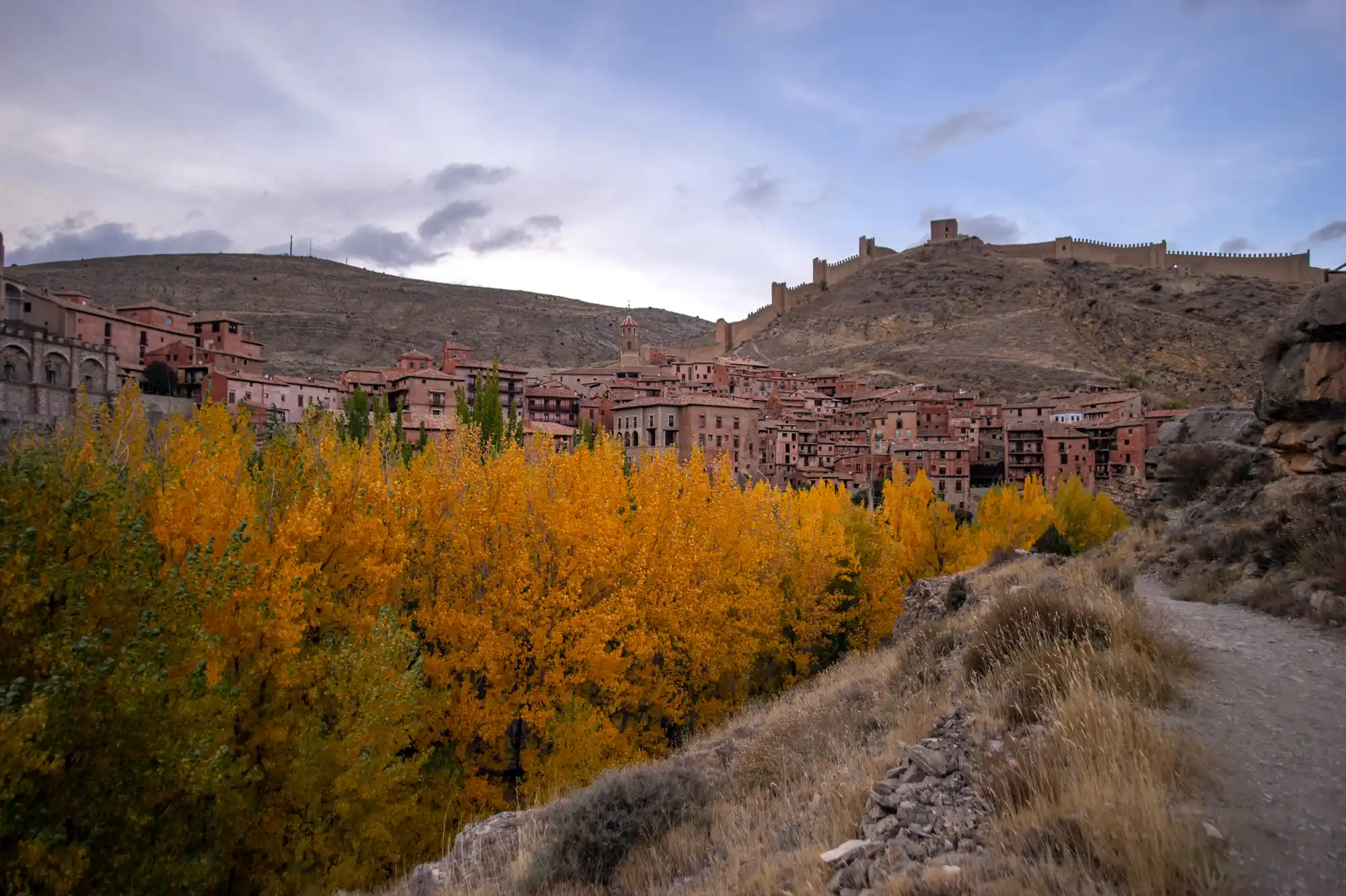 Aspen Fall trees in Albarracin