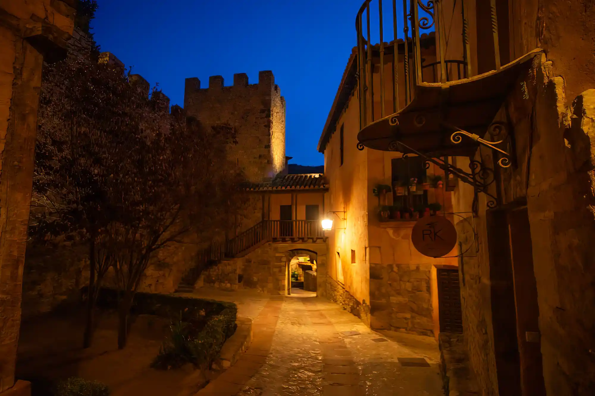 Medieval night photography