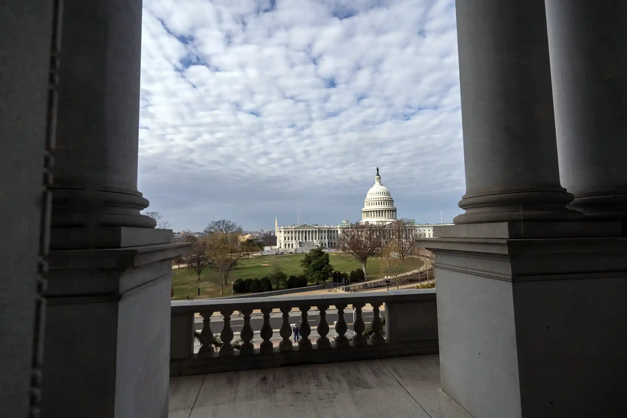 Unique view of the dome of the Capitol