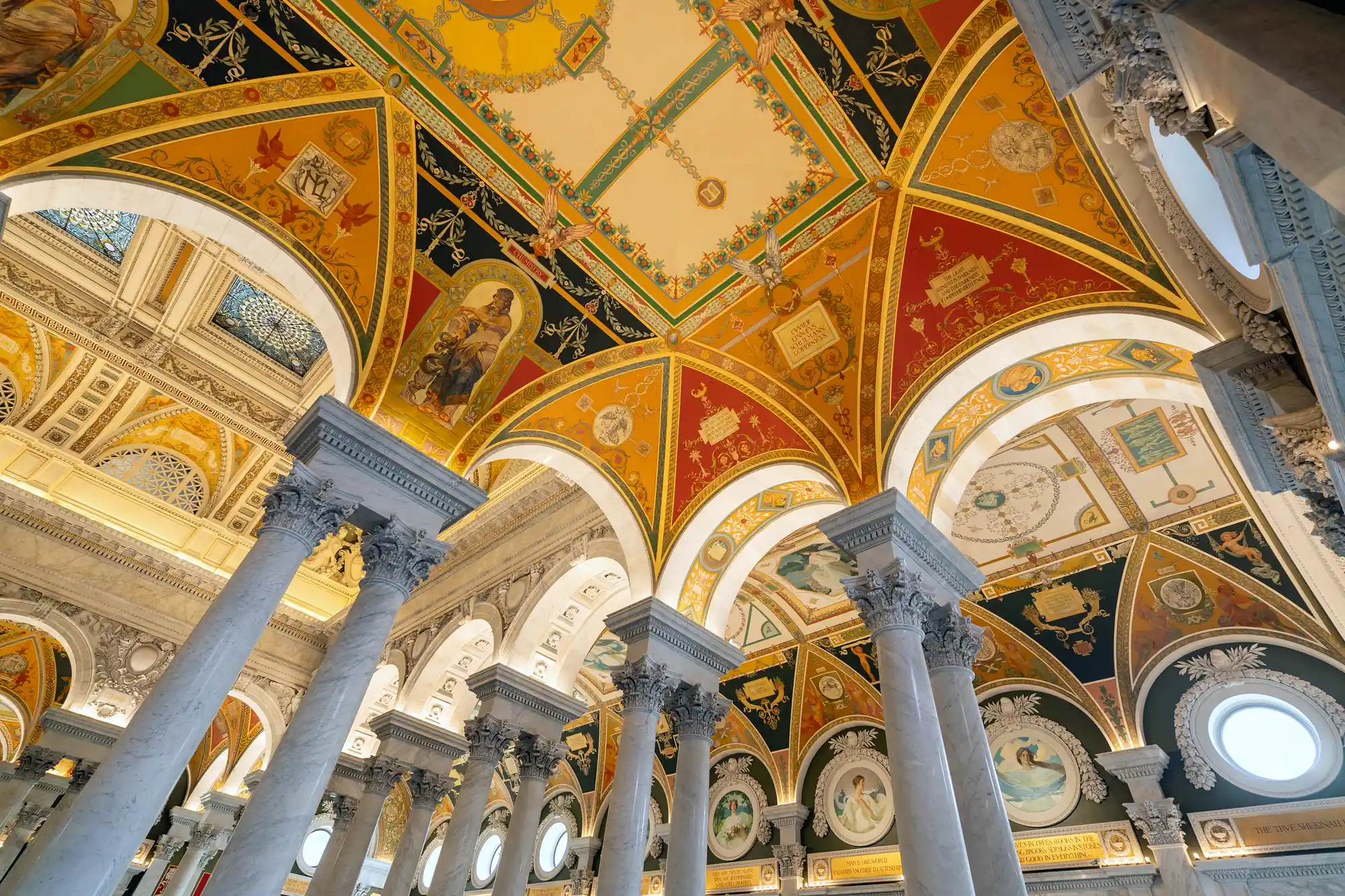Columns inside the Library of Congress