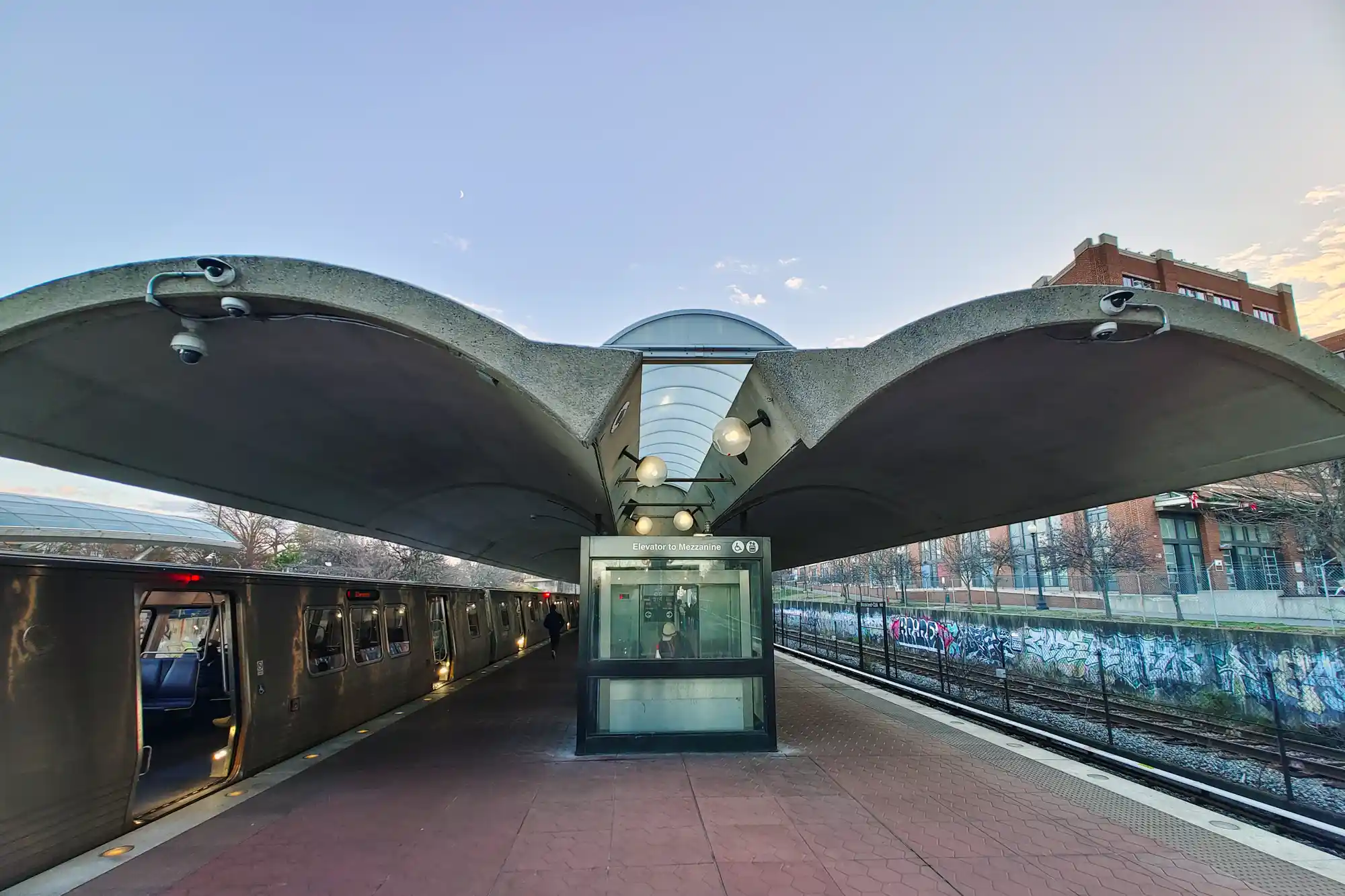 Above ground Metro Station in Washington DC