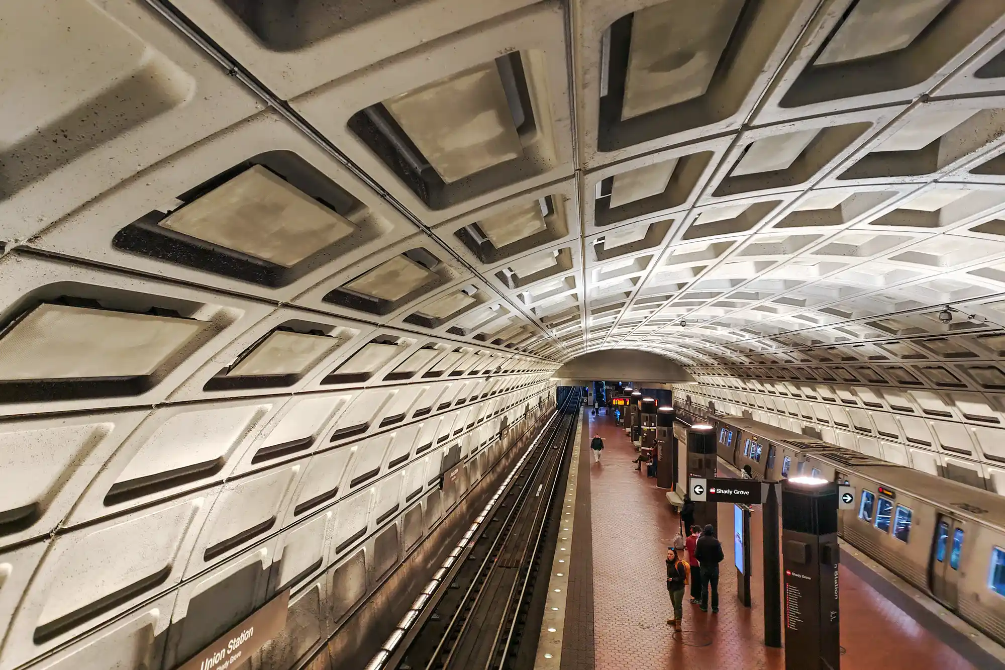 Waffle Pattern Metro Station