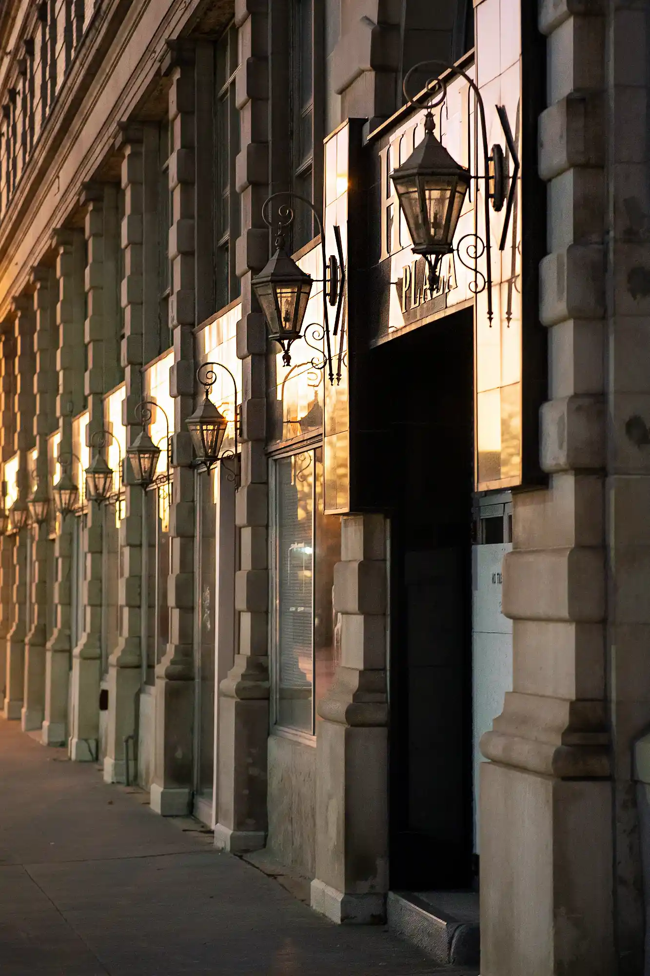 Row of street lights