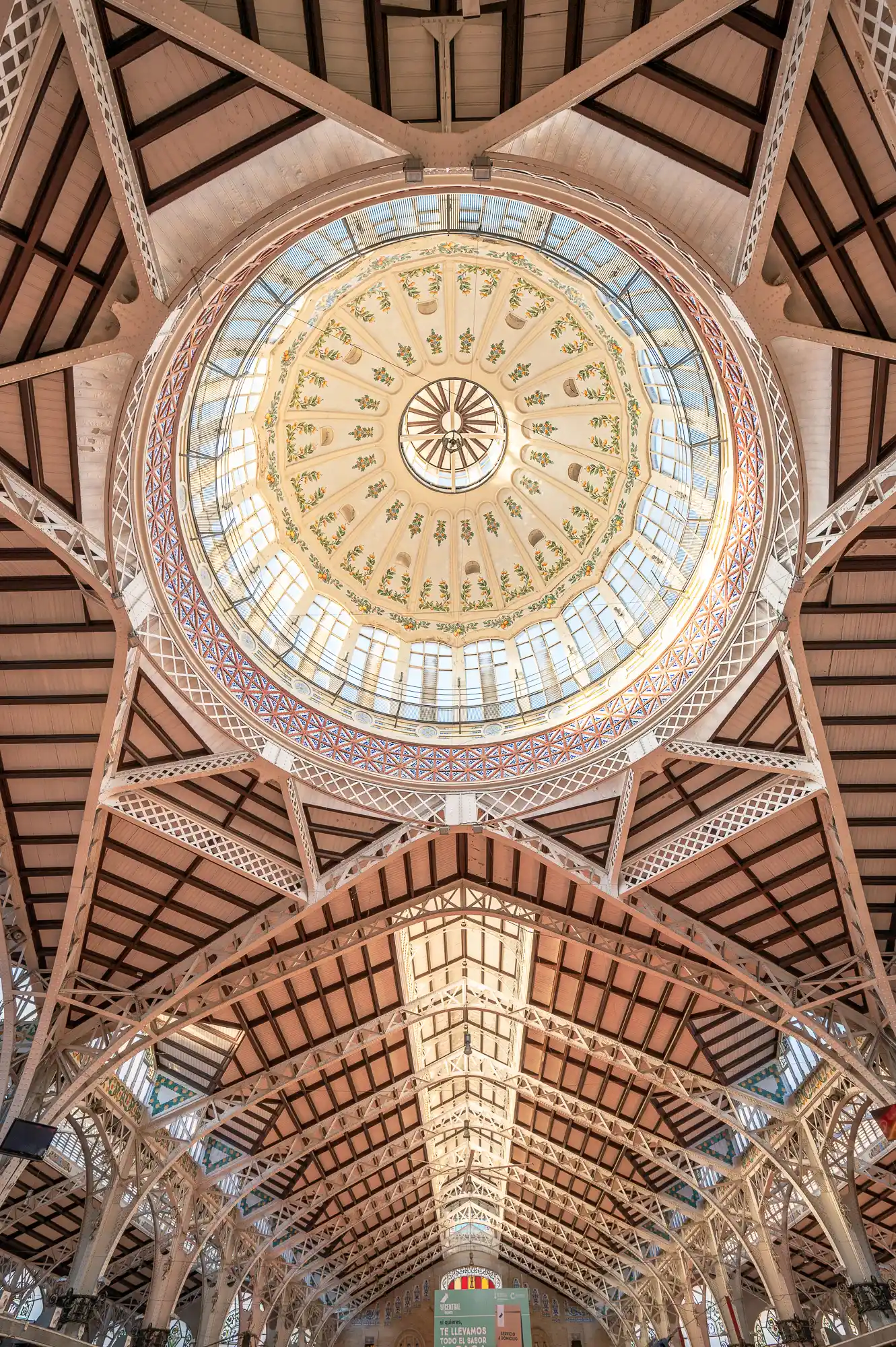 Main dome Mercado Central in Valencia