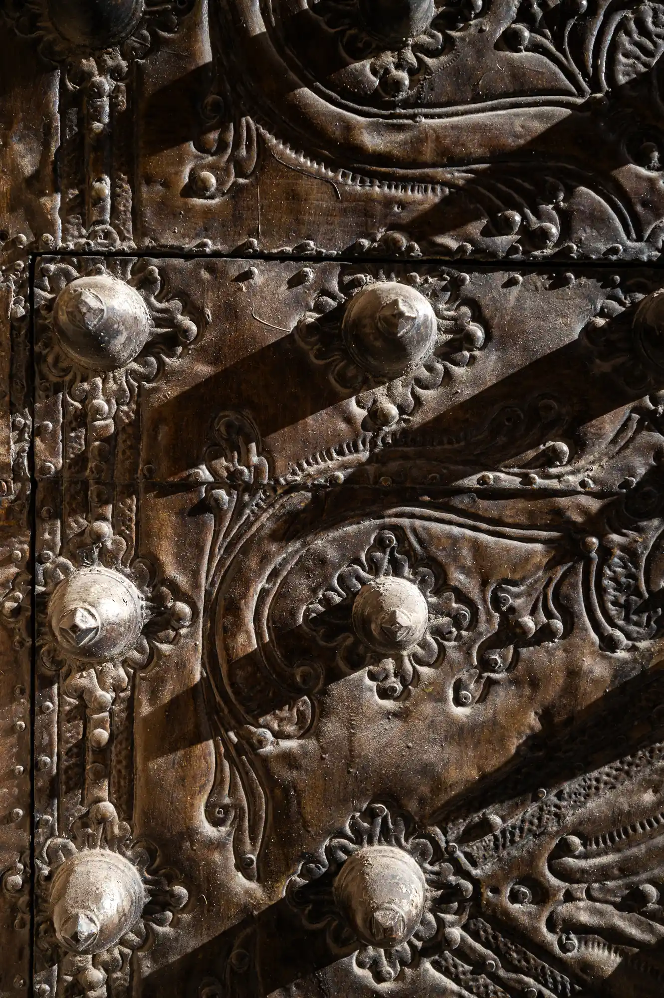Iron door decoration