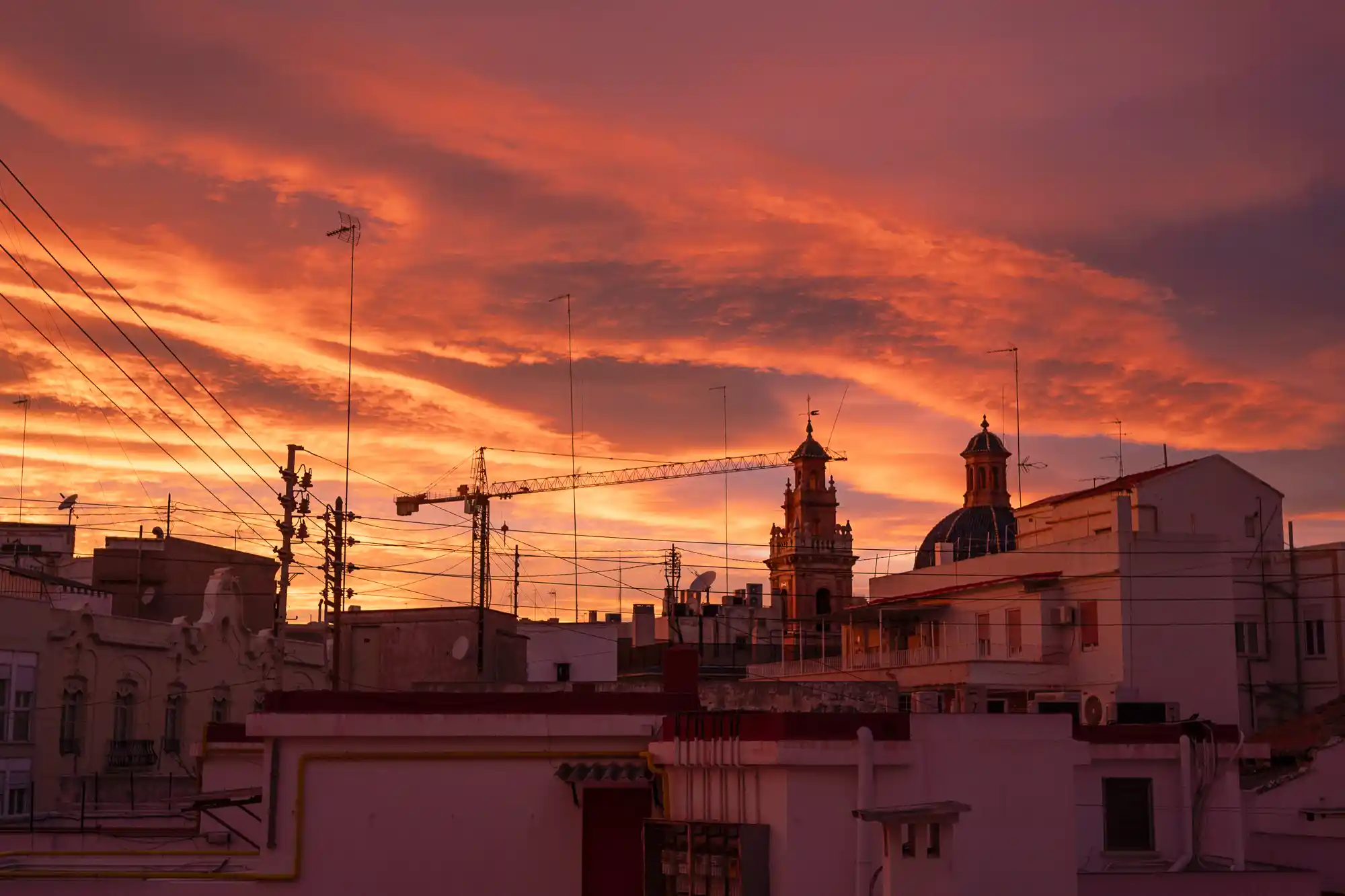 Unique sunsets in Spain