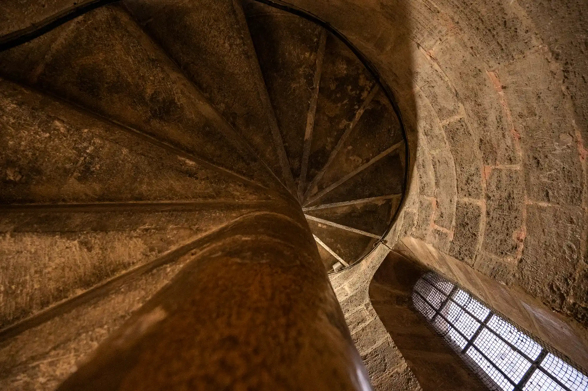 Spiral staircase at the Micalet