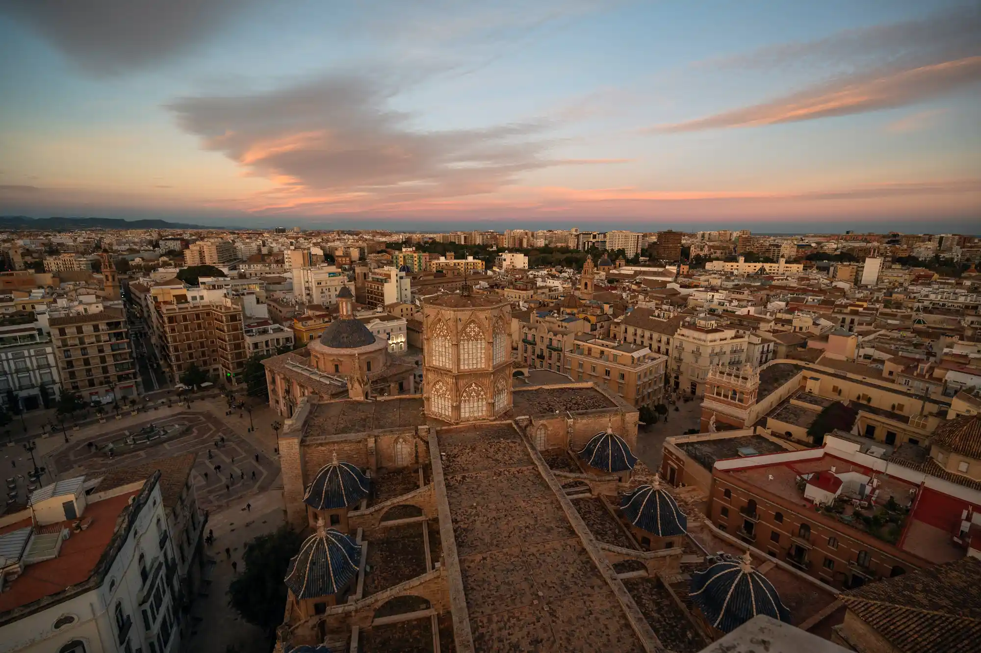 Pink clouds over Valencia