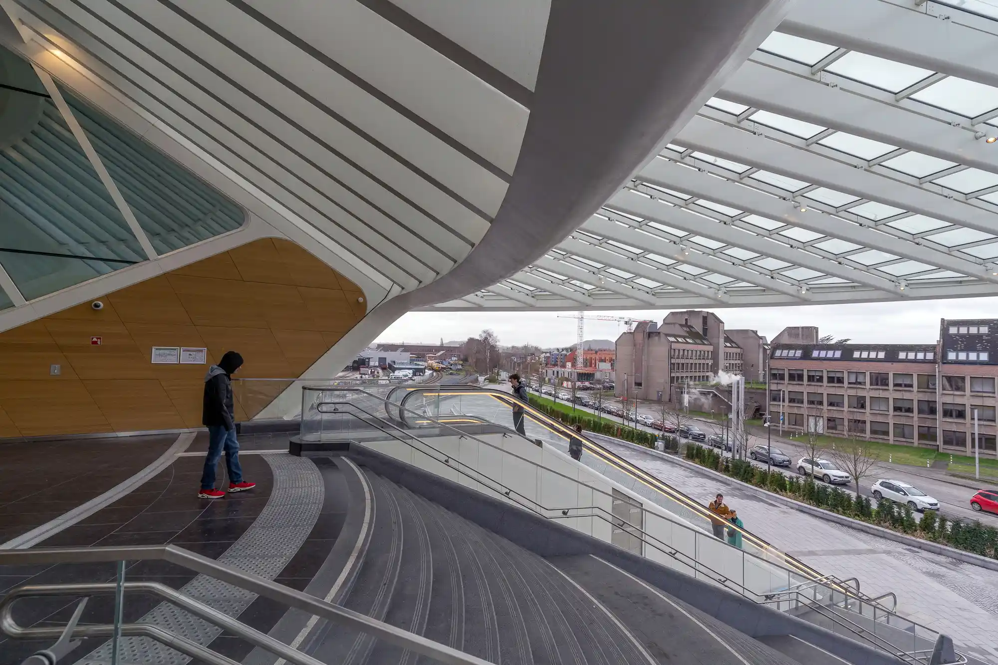 Outside view of the new train station