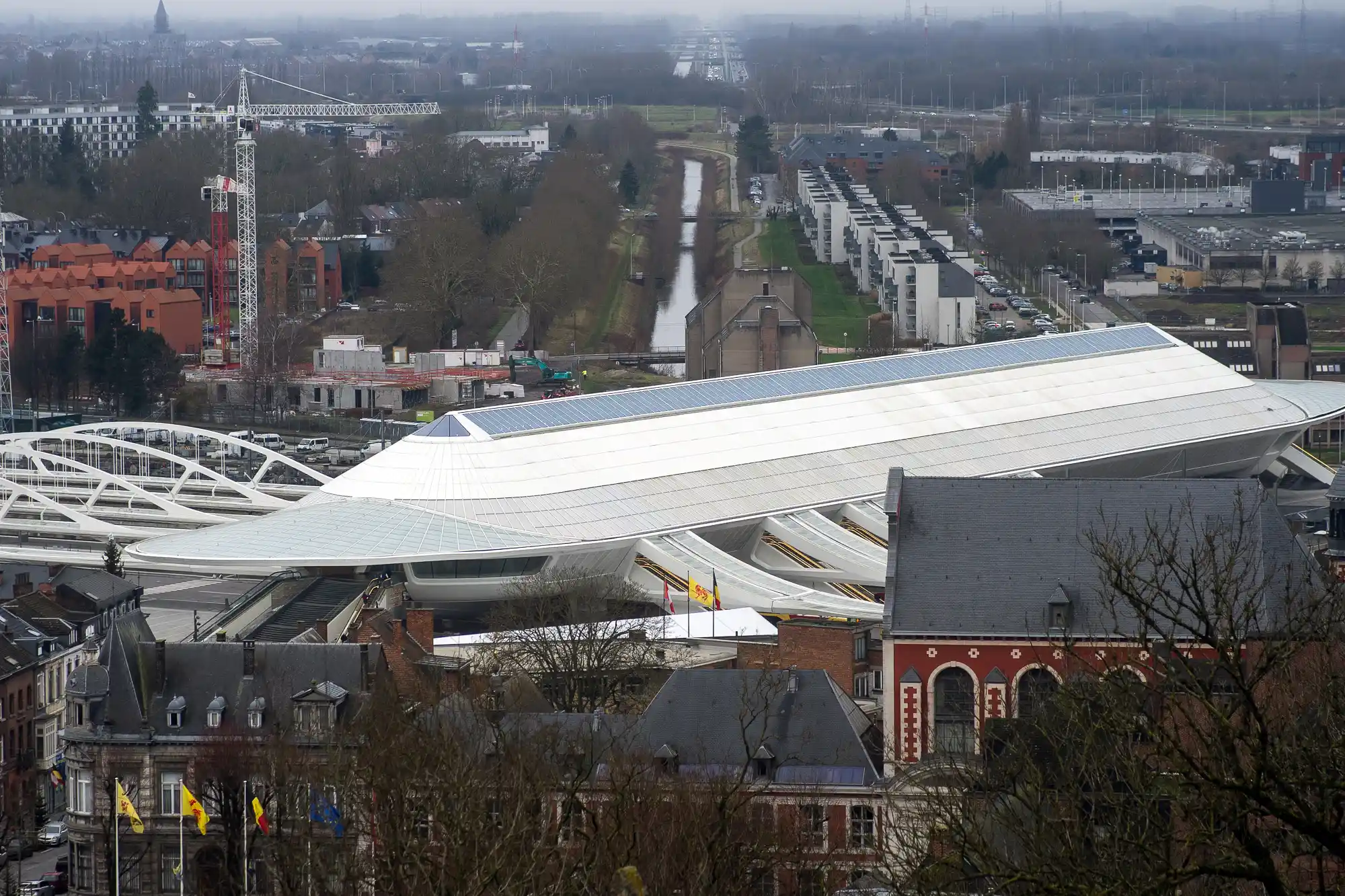 New train station Mons drone picture