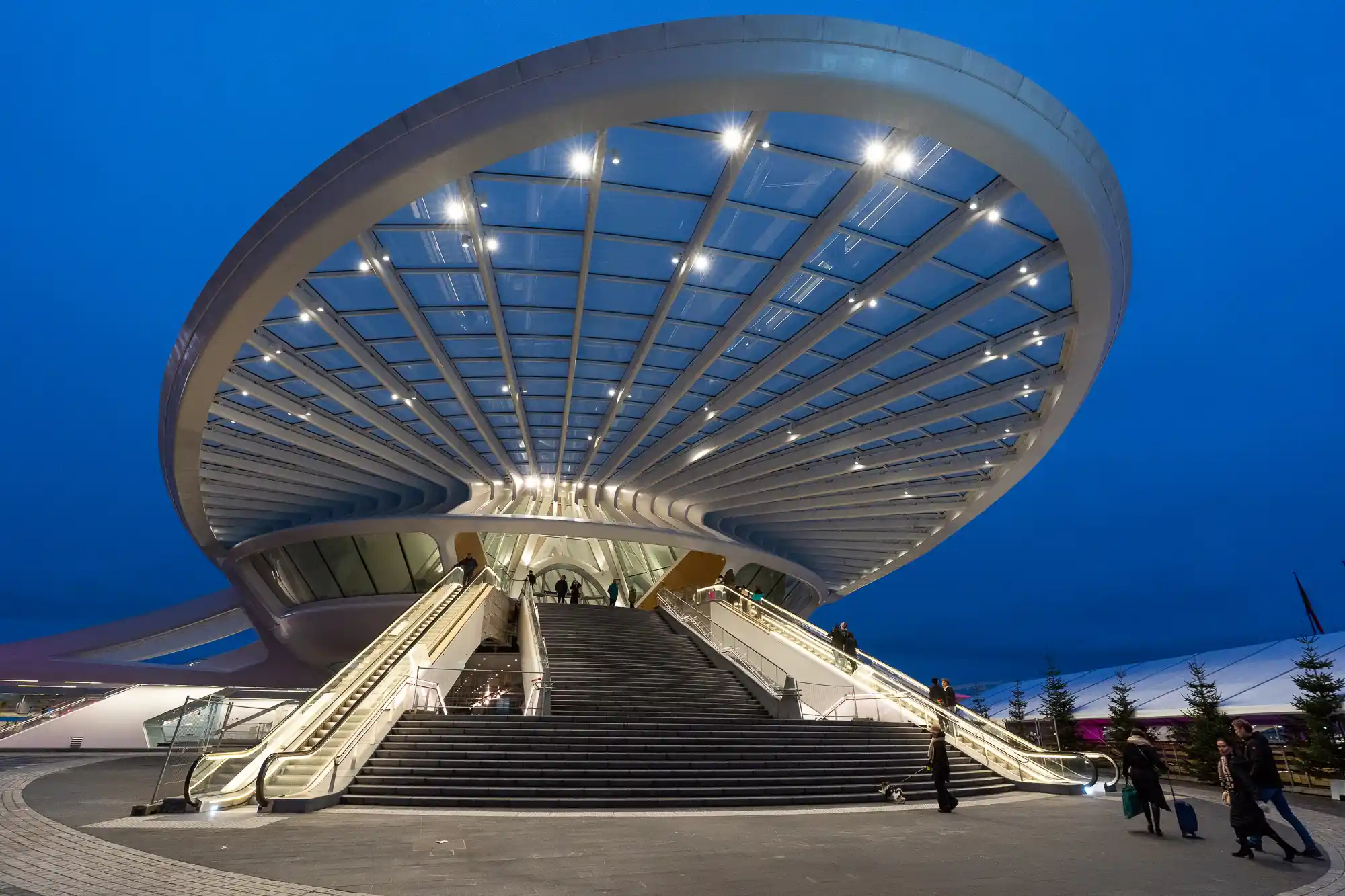 Calatrava Train Station at night