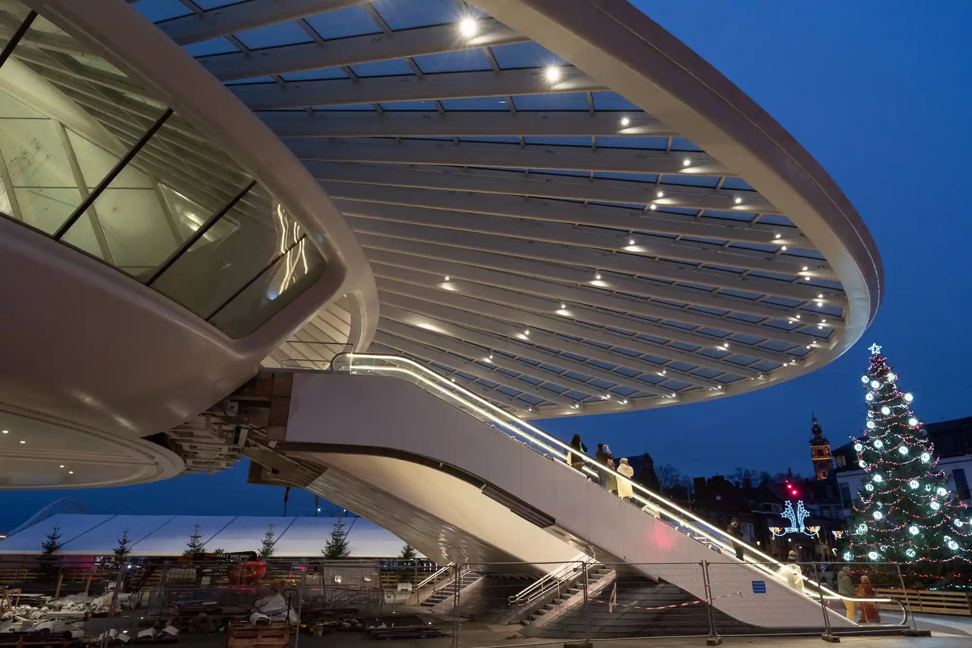 Night UFO train station