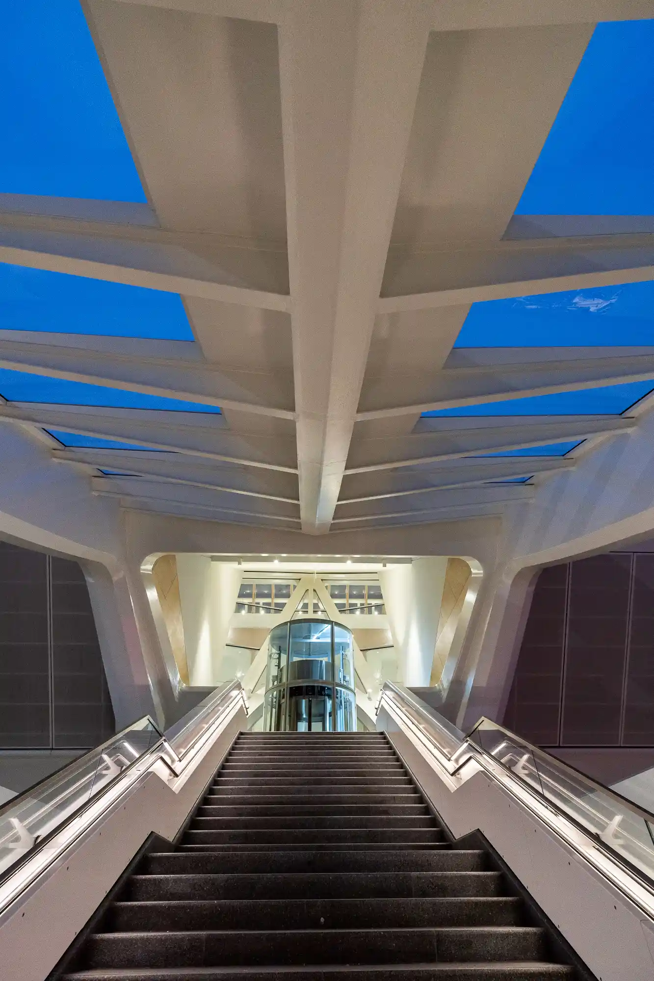Calatrava train station at night