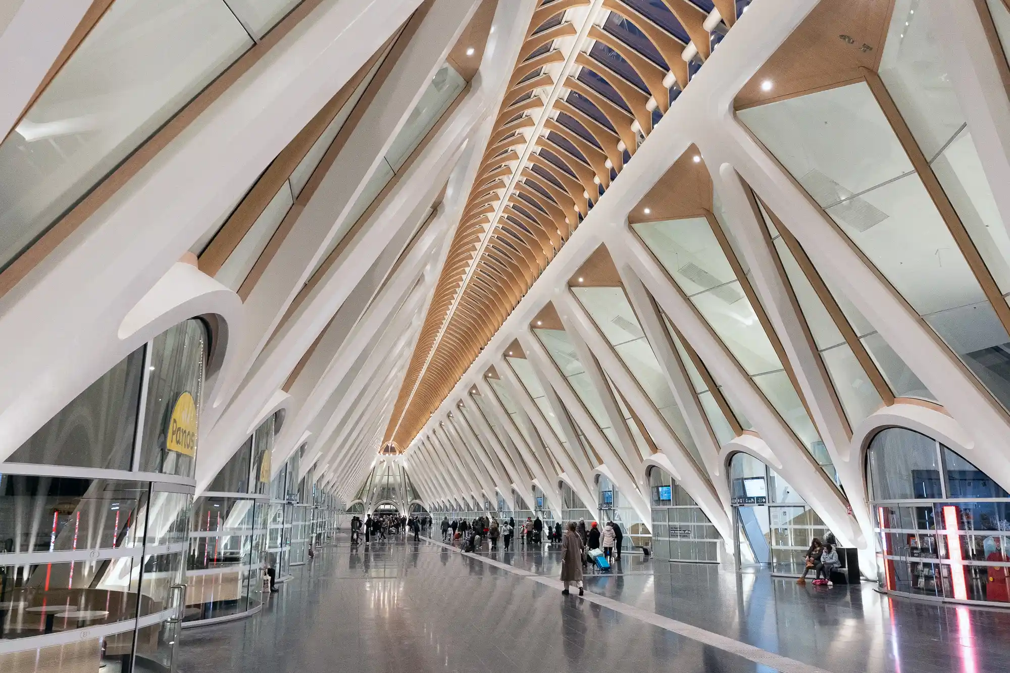Inside Calatrava Train Station