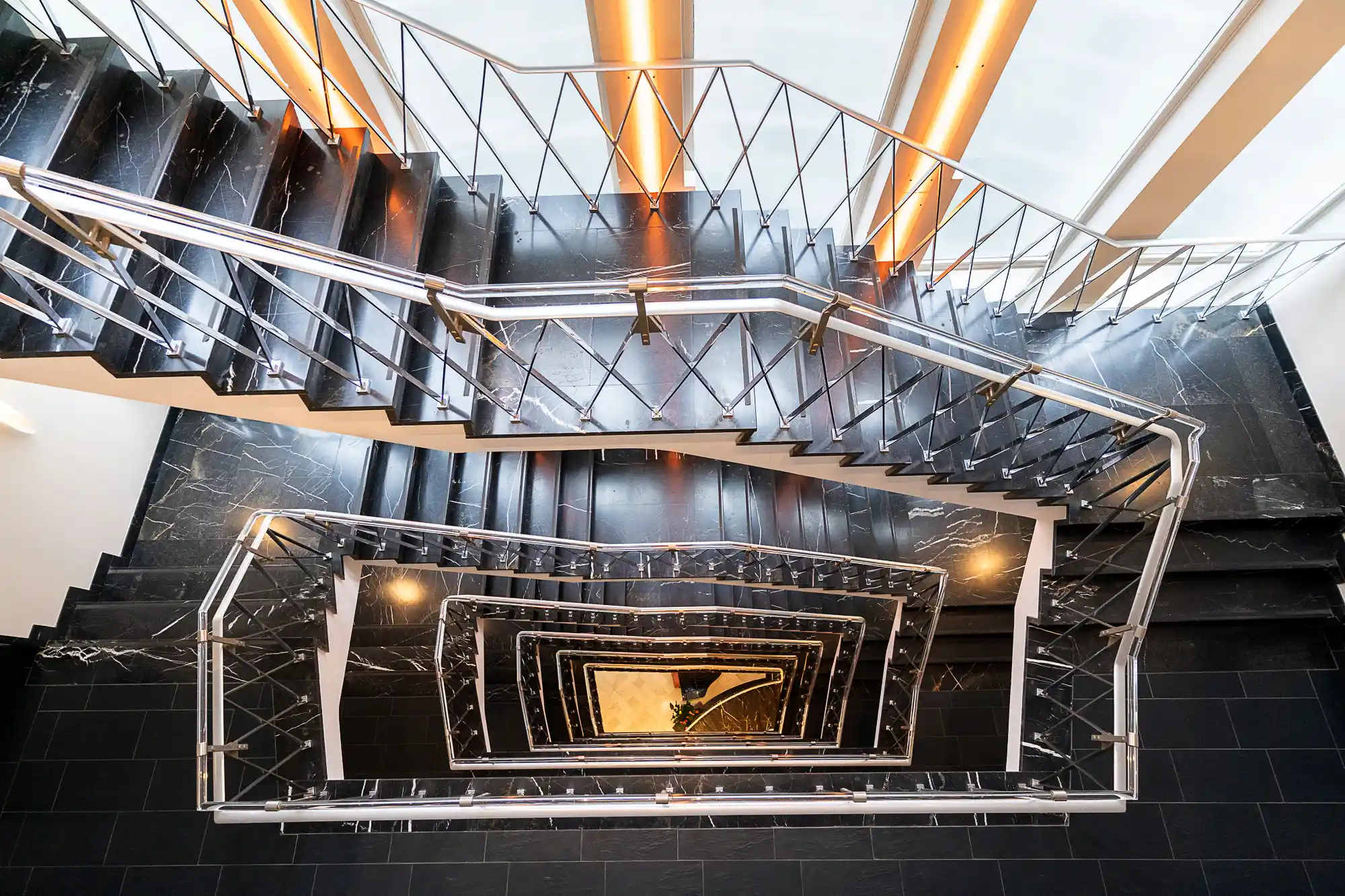 Flemings Hotel staircase