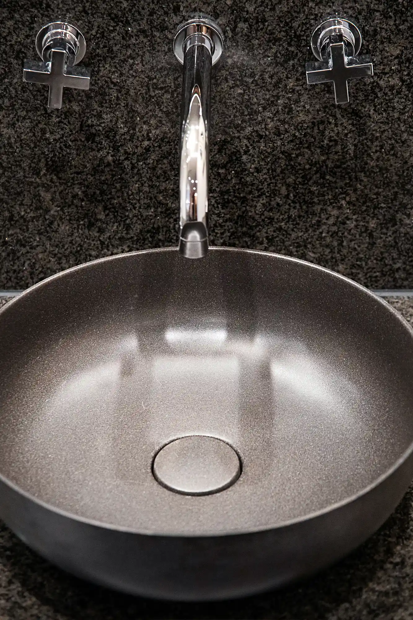 Hotel room bathroom sink